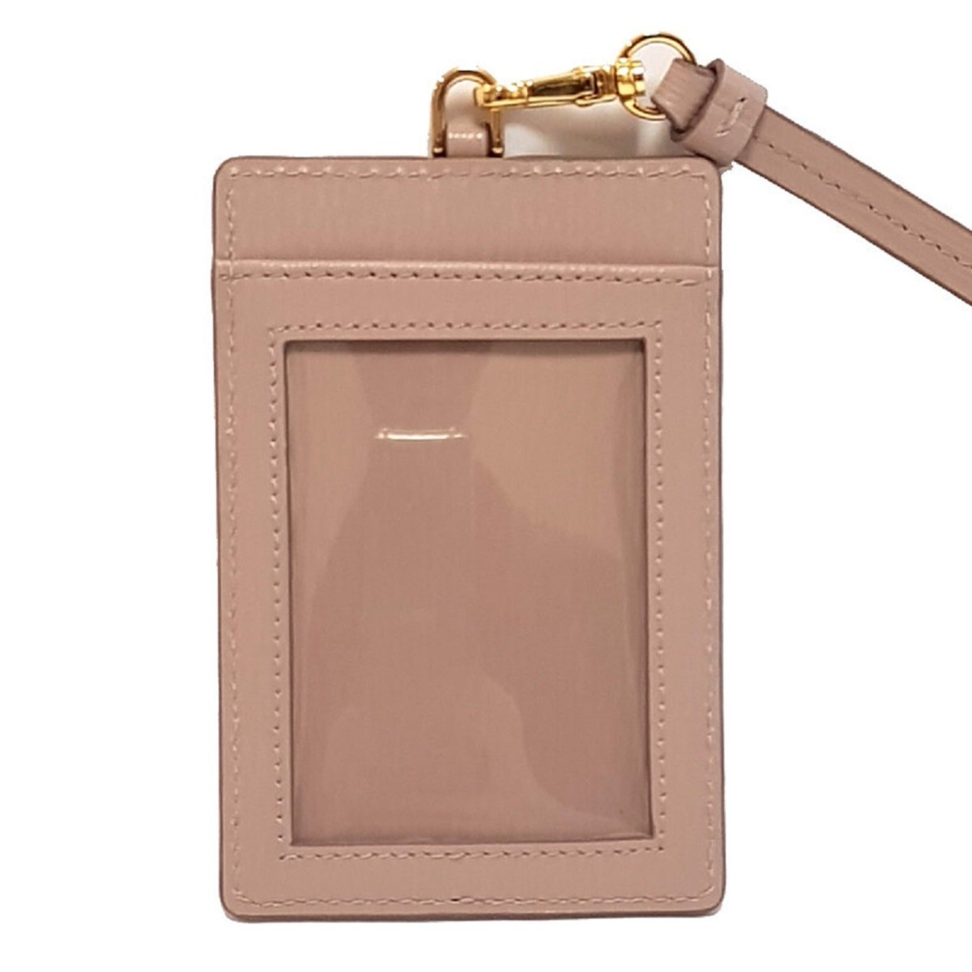 Prada Beige Leather Cardholder – Sleek, Stylish, Professional