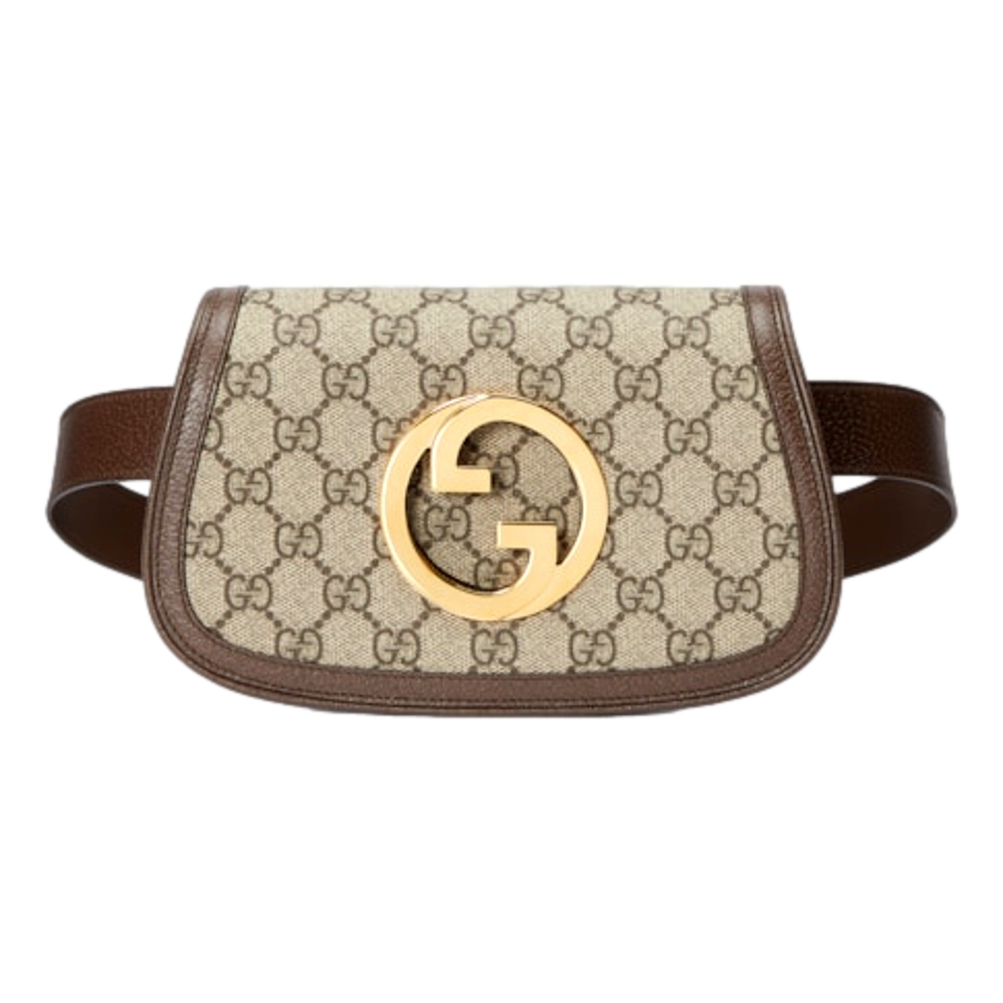 Gucci Blondie GG Belt Bag - Luxury Brown Canvas, Adjustable Size 100
