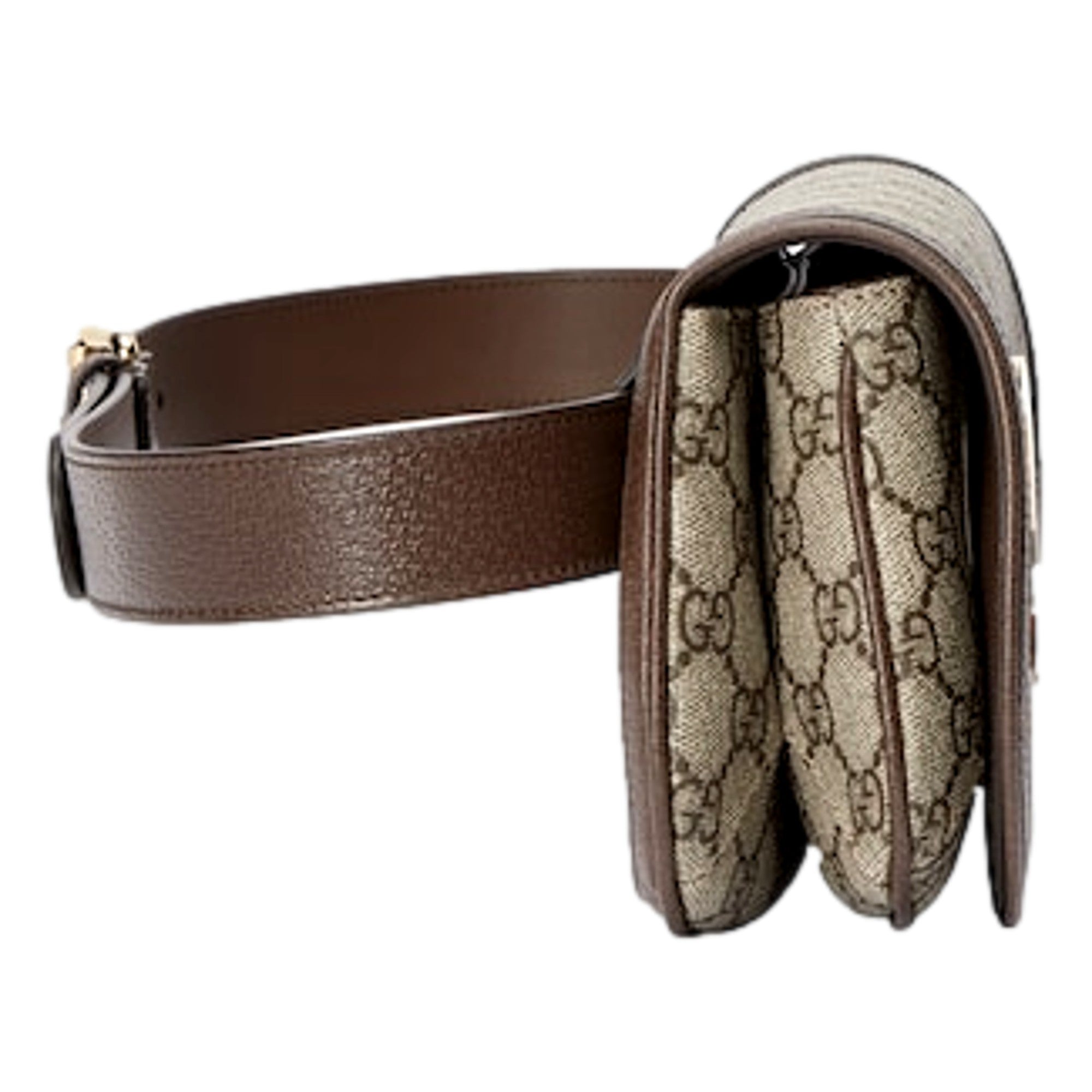Gucci Blondie GG Belt Bag - Luxury Brown Canvas, Adjustable Size 100