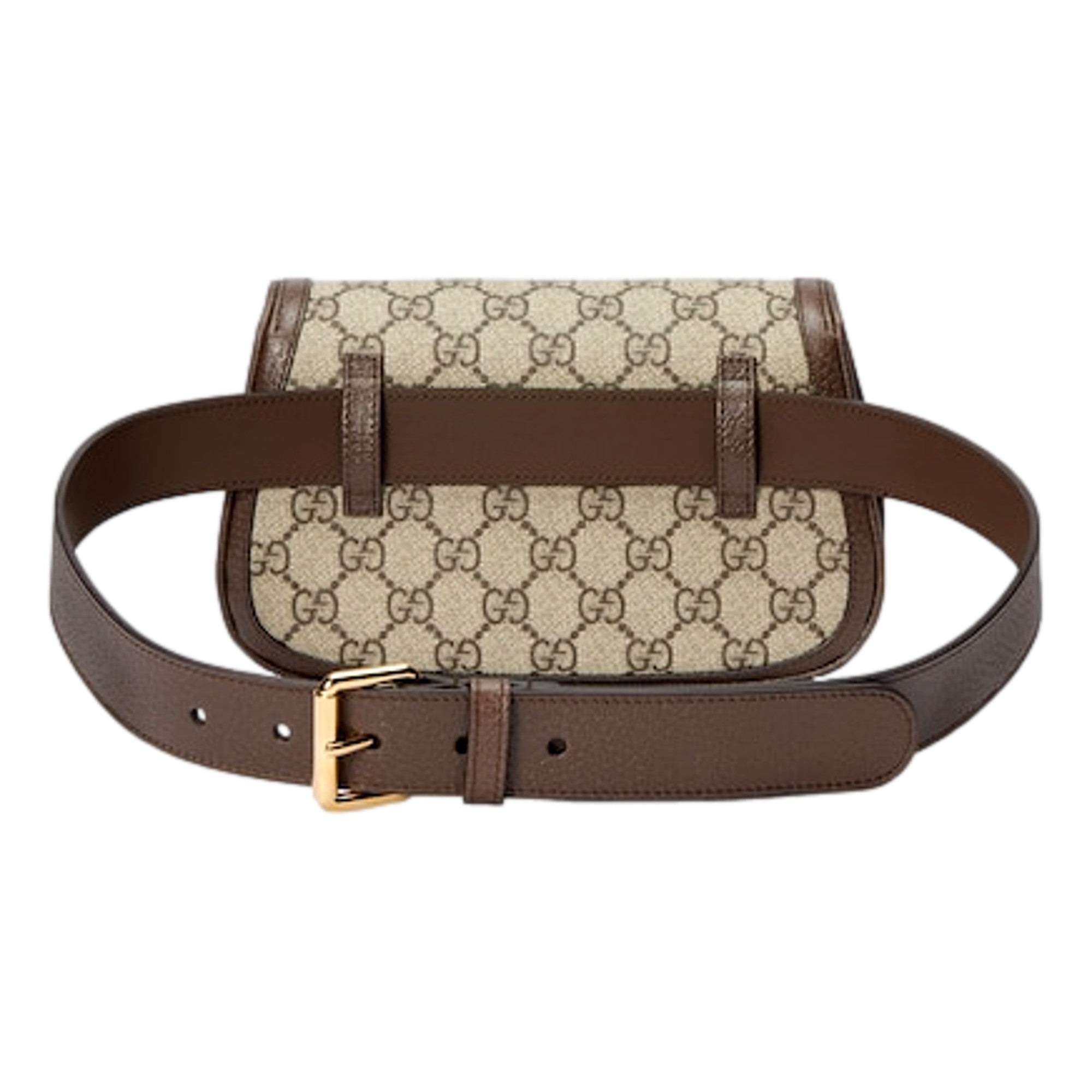 Gucci Blondie GG Belt Bag - Luxury Brown Canvas, Adjustable Size 100