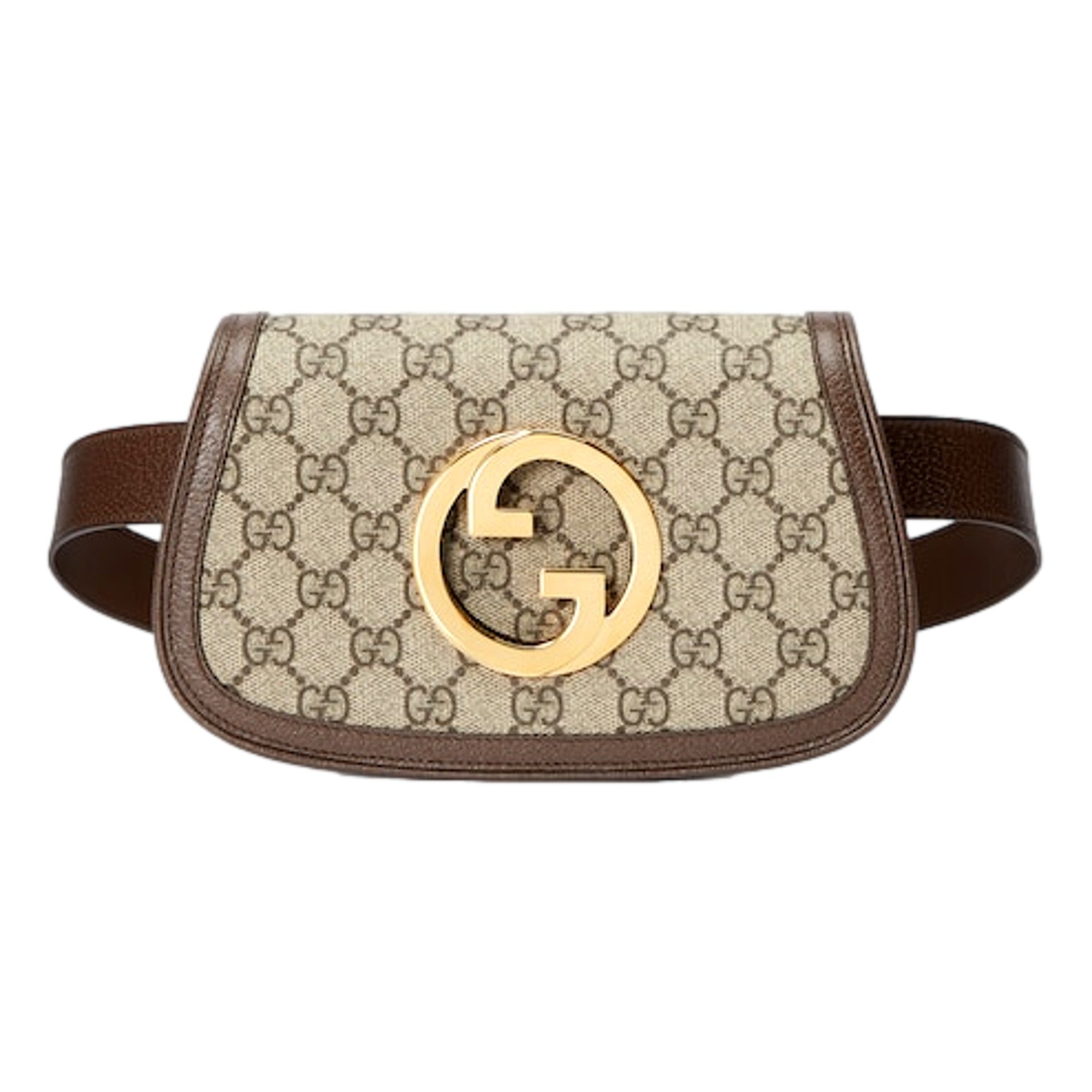 Gucci Blondie GG Belt Bag - Luxury Brown Canvas, Adjustable Size 100