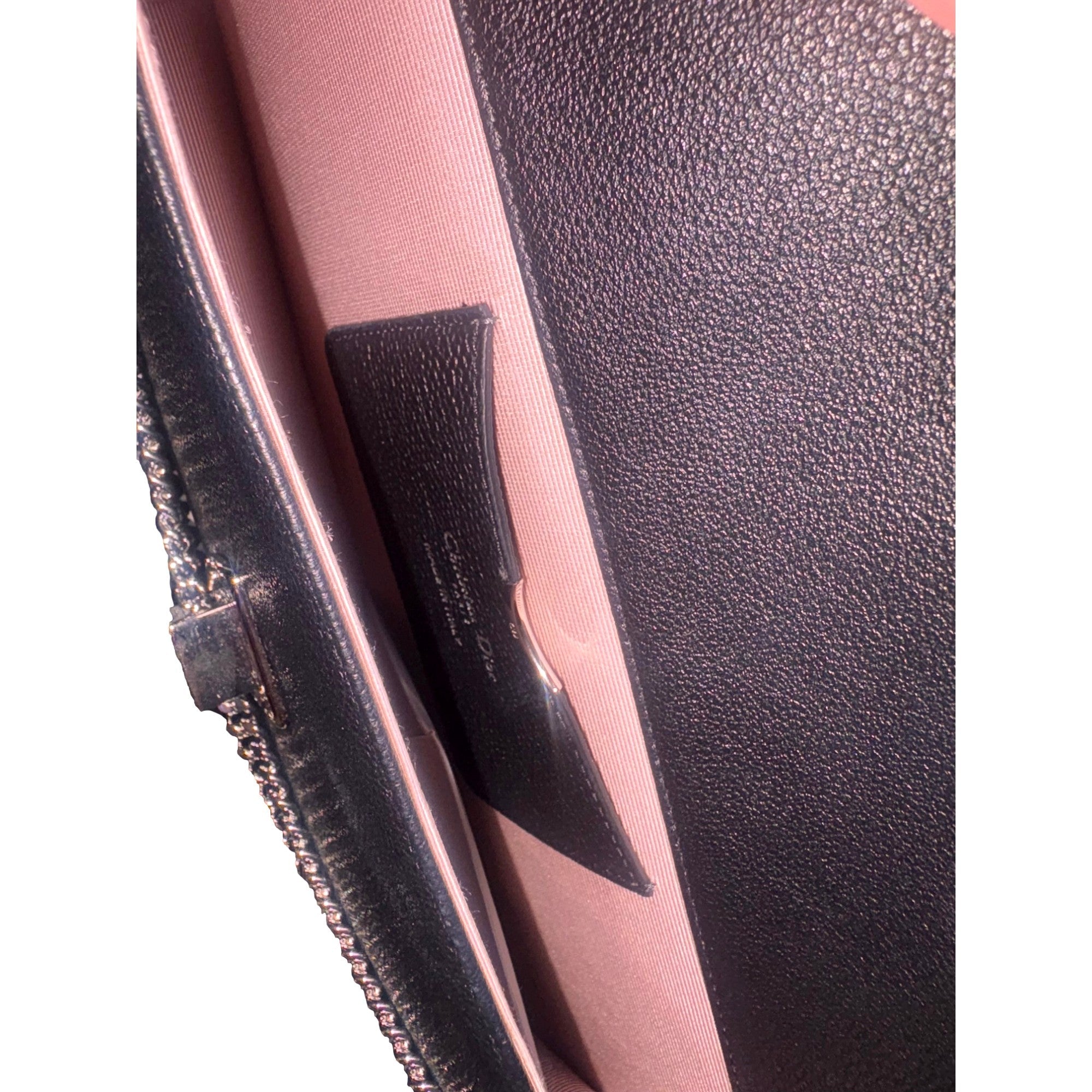 Dior Black Calfskin Diorama Wallet on Chain - Timeless Elegance