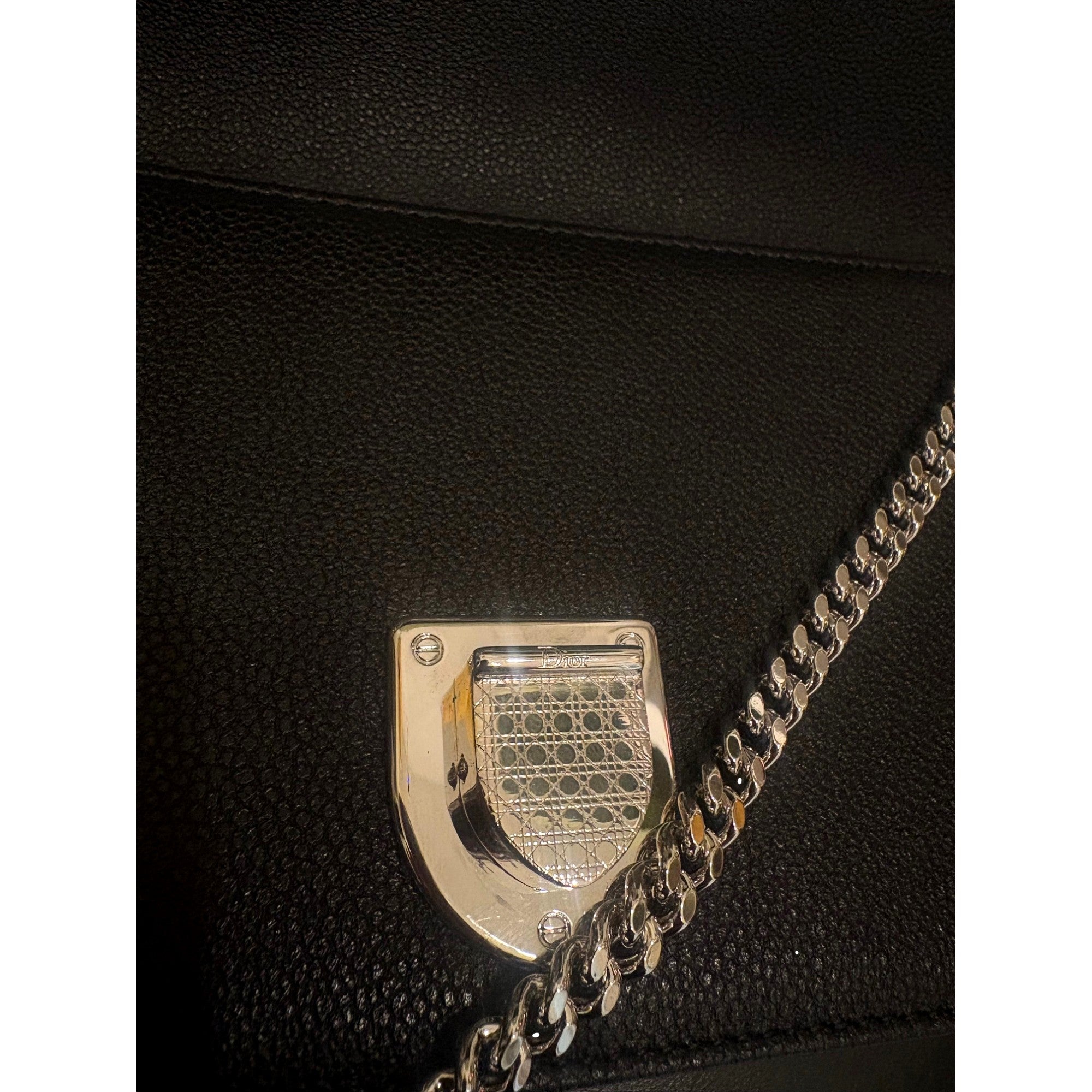 Dior Black Calfskin Diorama Wallet on Chain - Timeless Elegance