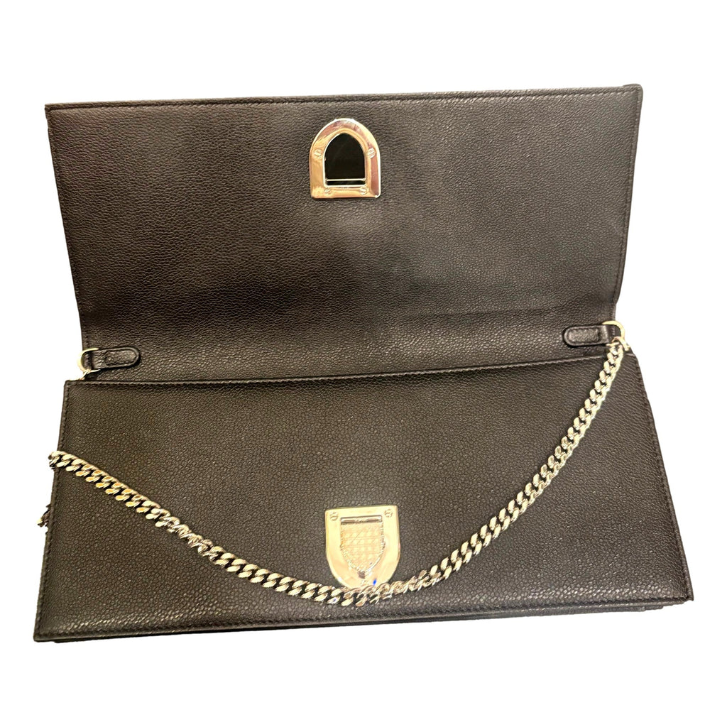 Dior Black Calfskin Diorama Wallet on Chain - Timeless Elegance
