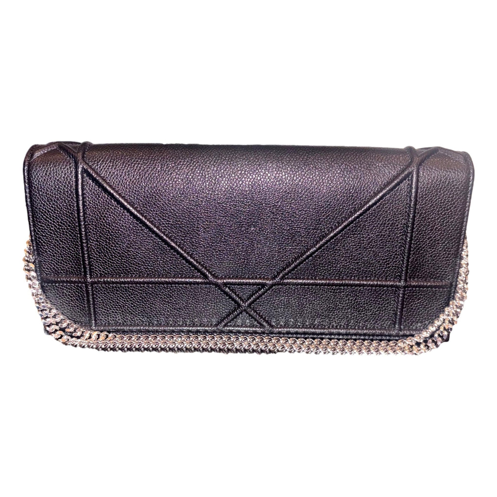 Dior Black Calfskin Diorama Wallet on Chain - Timeless Elegance