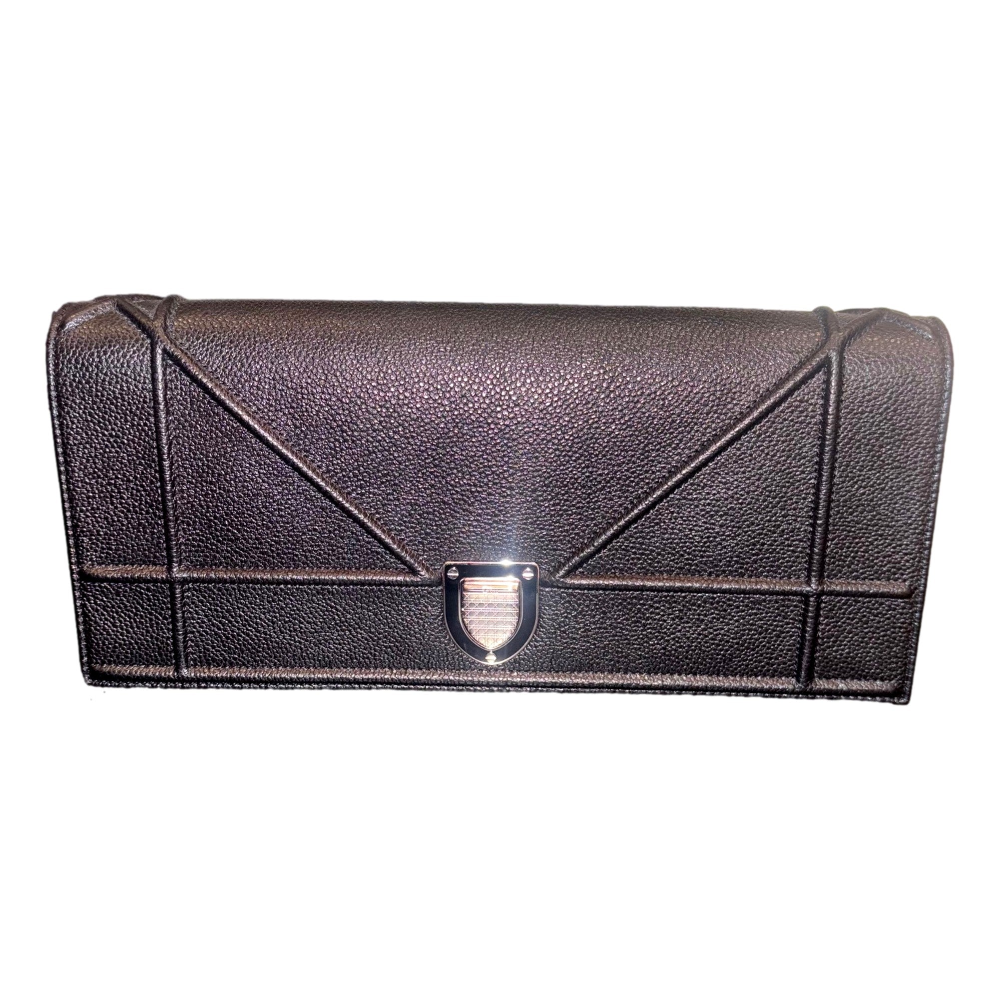 Dior Black Calfskin Diorama Wallet on Chain - Timeless Elegance