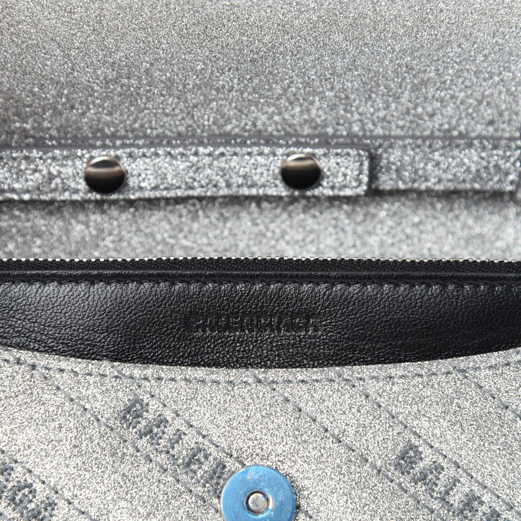 Chain Bag & Leather Wallet: Balenciaga Glitter Leather Bag Luxe