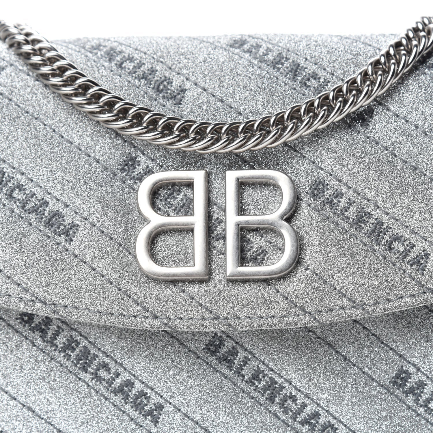 Chain Bag & Leather Wallet: Balenciaga Glitter Leather Bag Luxe
