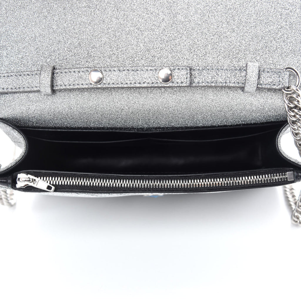 Chain Bag & Leather Wallet: Balenciaga Glitter Leather Bag Luxe