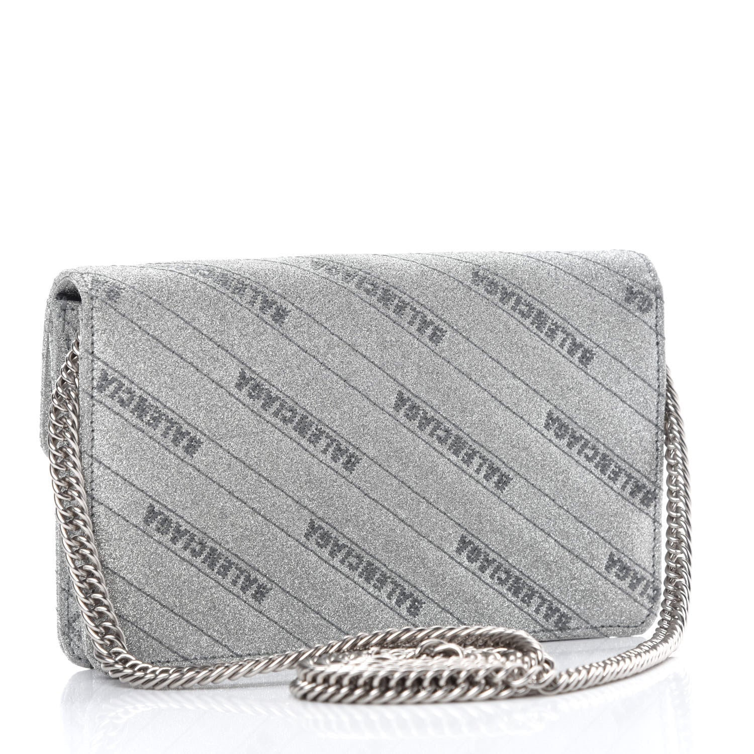 Chain Bag & Leather Wallet: Balenciaga Glitter Leather Bag Luxe