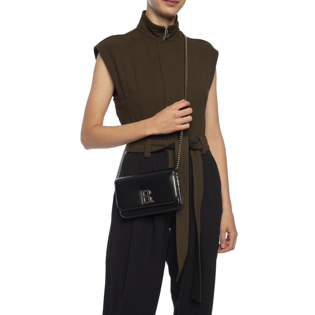 Balenciaga Wallet Bag: Black Bag & Chain Wallet Bag in Calfskin