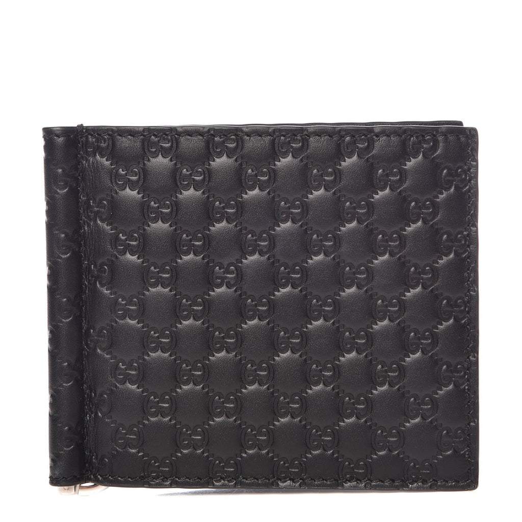 Gucci Unisex GG Black Money Clip Wallet - Stylish Elegance