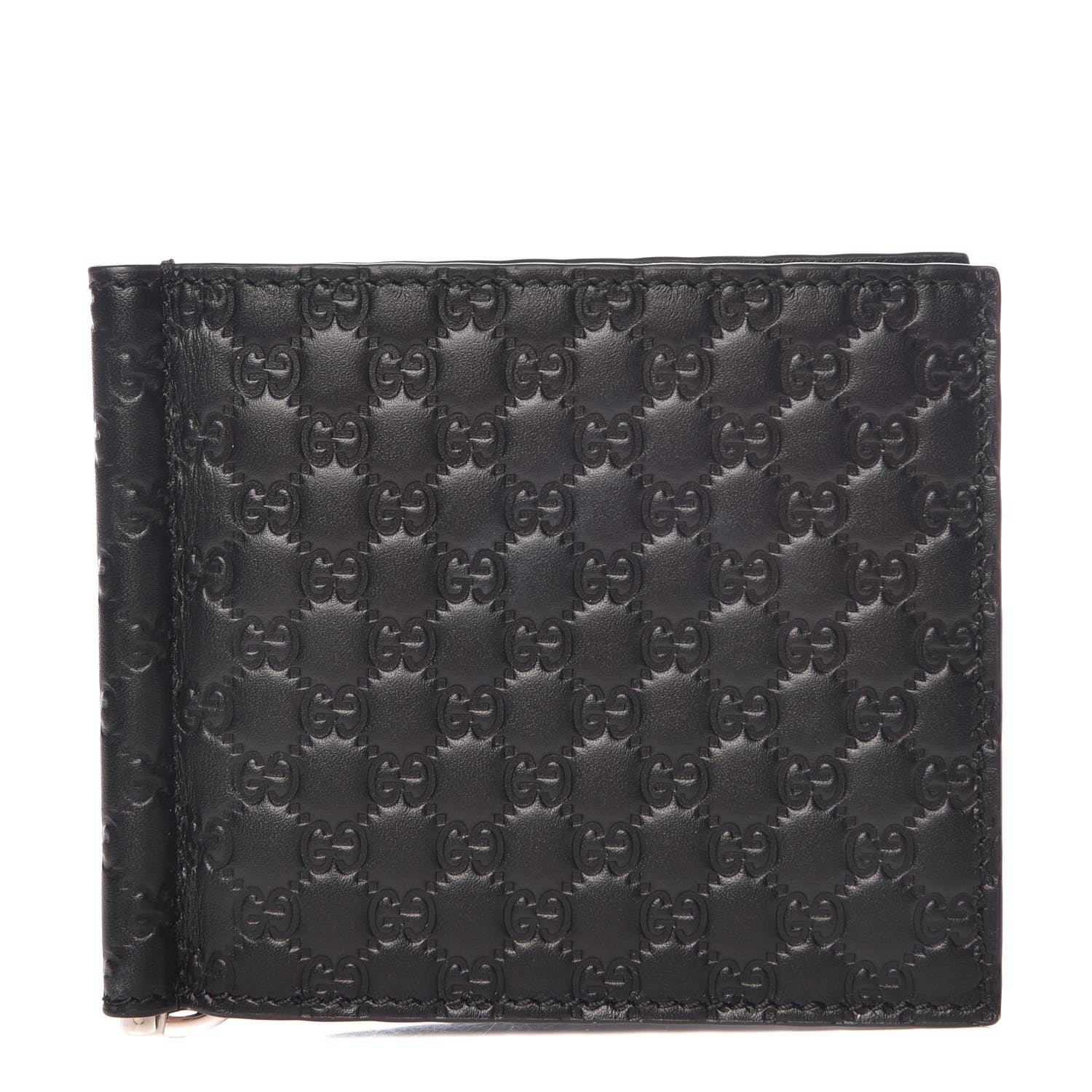 Gucci Unisex GG Black Money Clip Wallet - Stylish Elegance