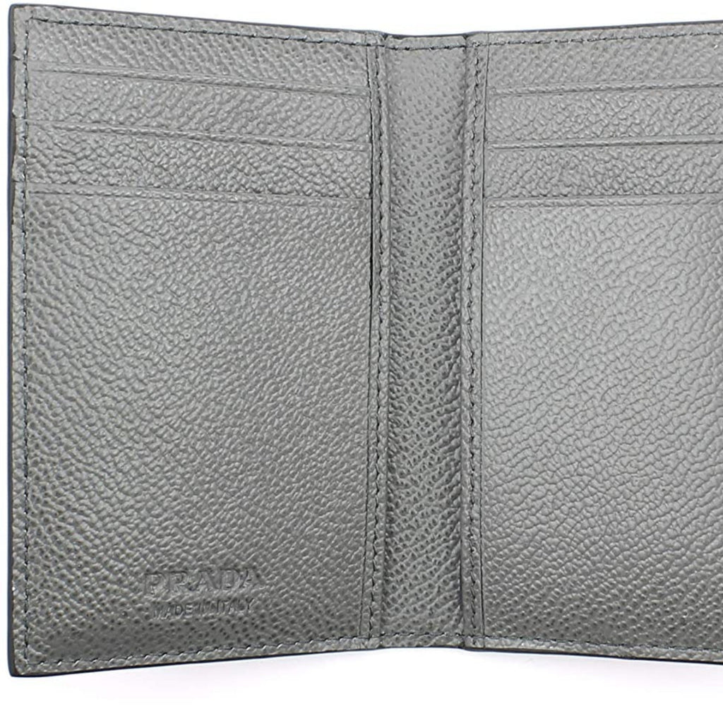 Grey Card Holder for Men | Stylish Prada Mens Card Holder