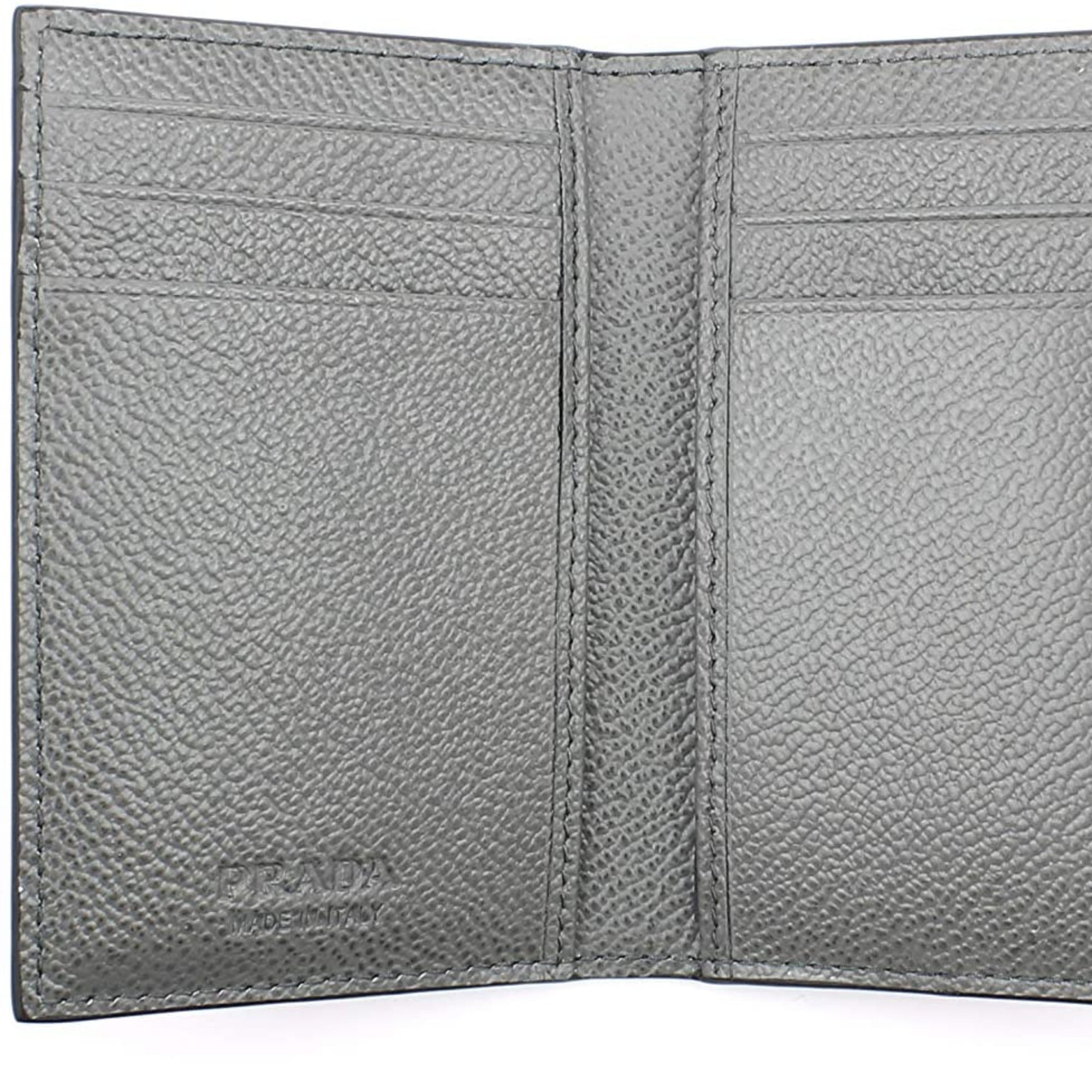 Grey Card Holder for Men | Stylish Prada Mens Card Holder
