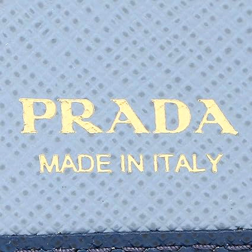 Elegant Prada Blue Wallet for Women | Multi-Color Saffiano Design
