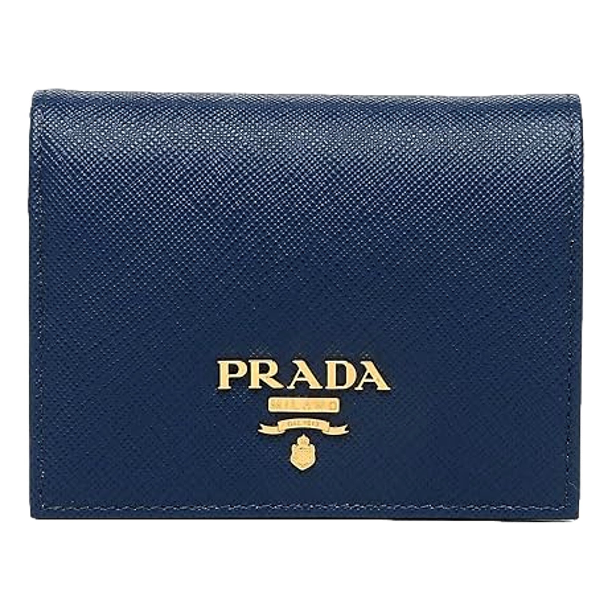 Elegant Prada Blue Wallet for Women | Multi-Color Saffiano Design
