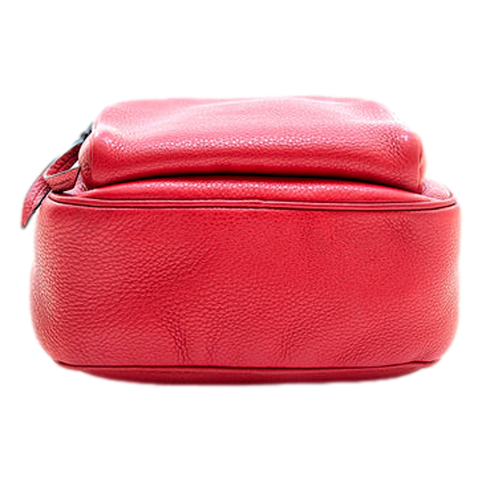 Prada Red Backpack - Stylish Front Pocket Luxury Backpack with Gold