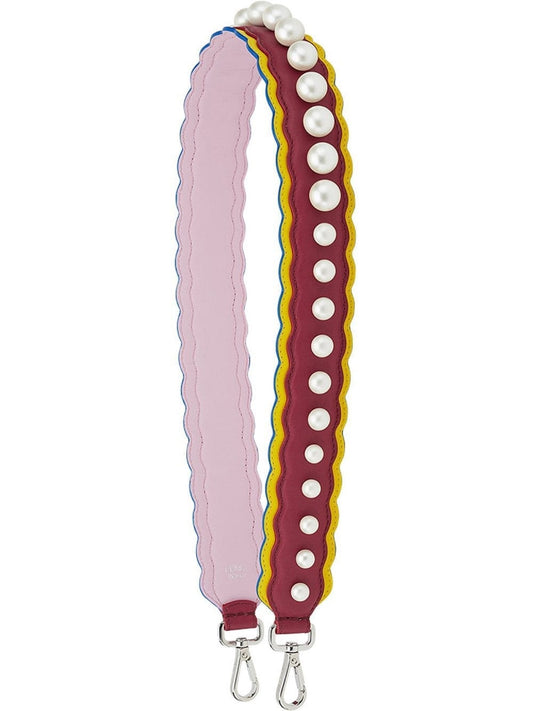 ndi Strap You: Pearl Embellished Shoulder Strap in Black Cherry -   Shop Bags LLC
