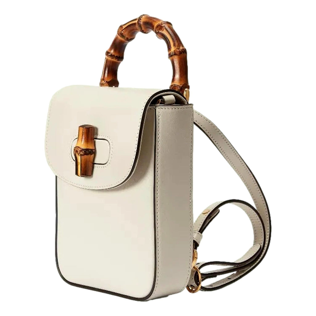 Gucci Bamboo Mini Handbag - Timeless Cream Leather Elegance