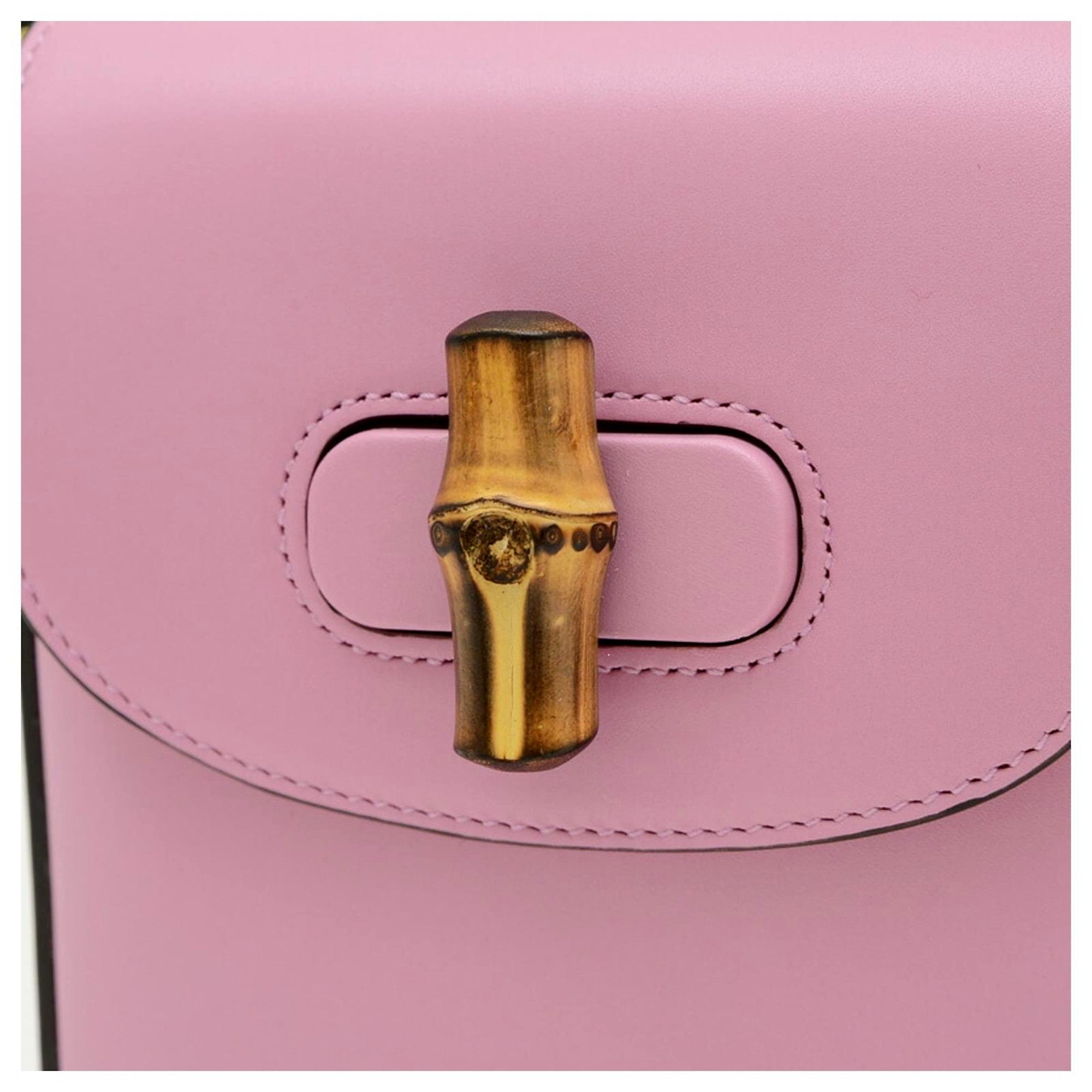 Gucci Bamboo Mini Handbag - Chic Pink Leather with Timeless Elegance