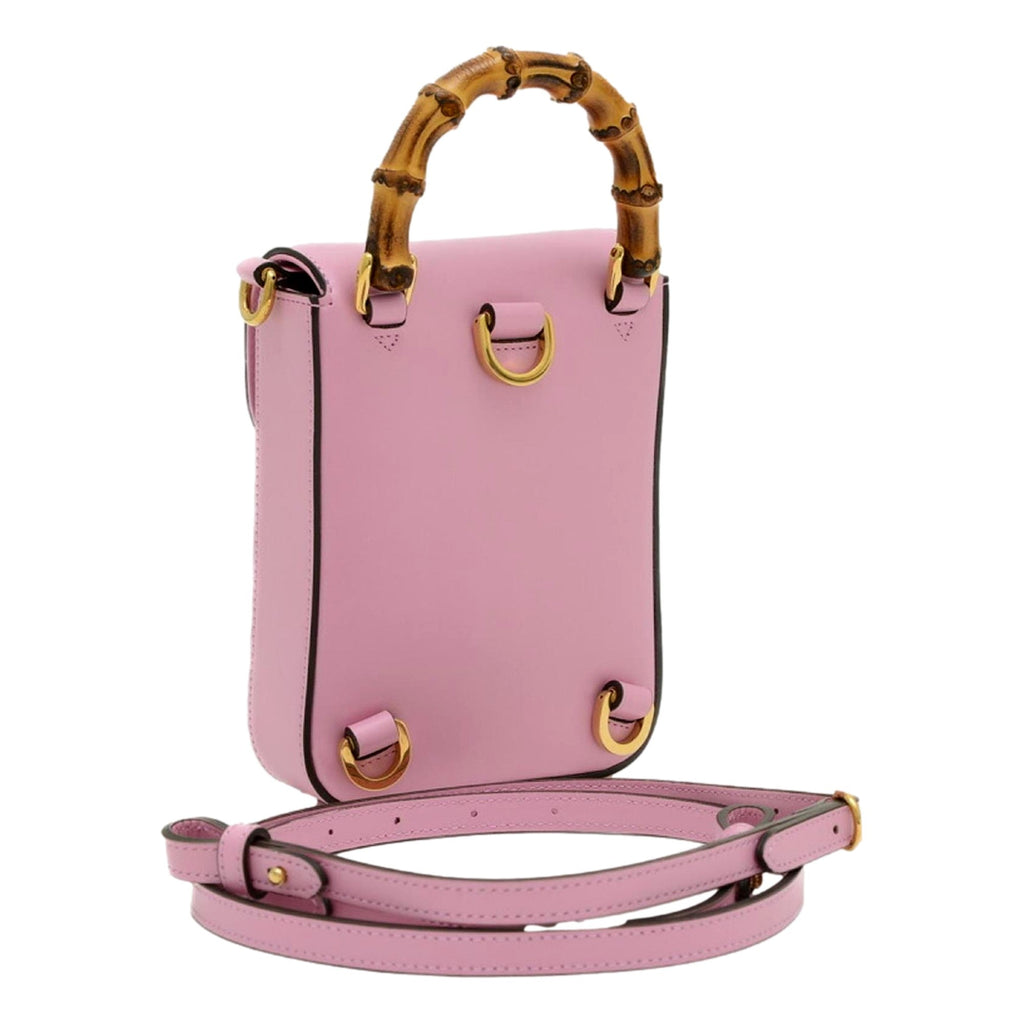 Gucci Bamboo Mini Handbag - Chic Pink Leather with Timeless Elegance
