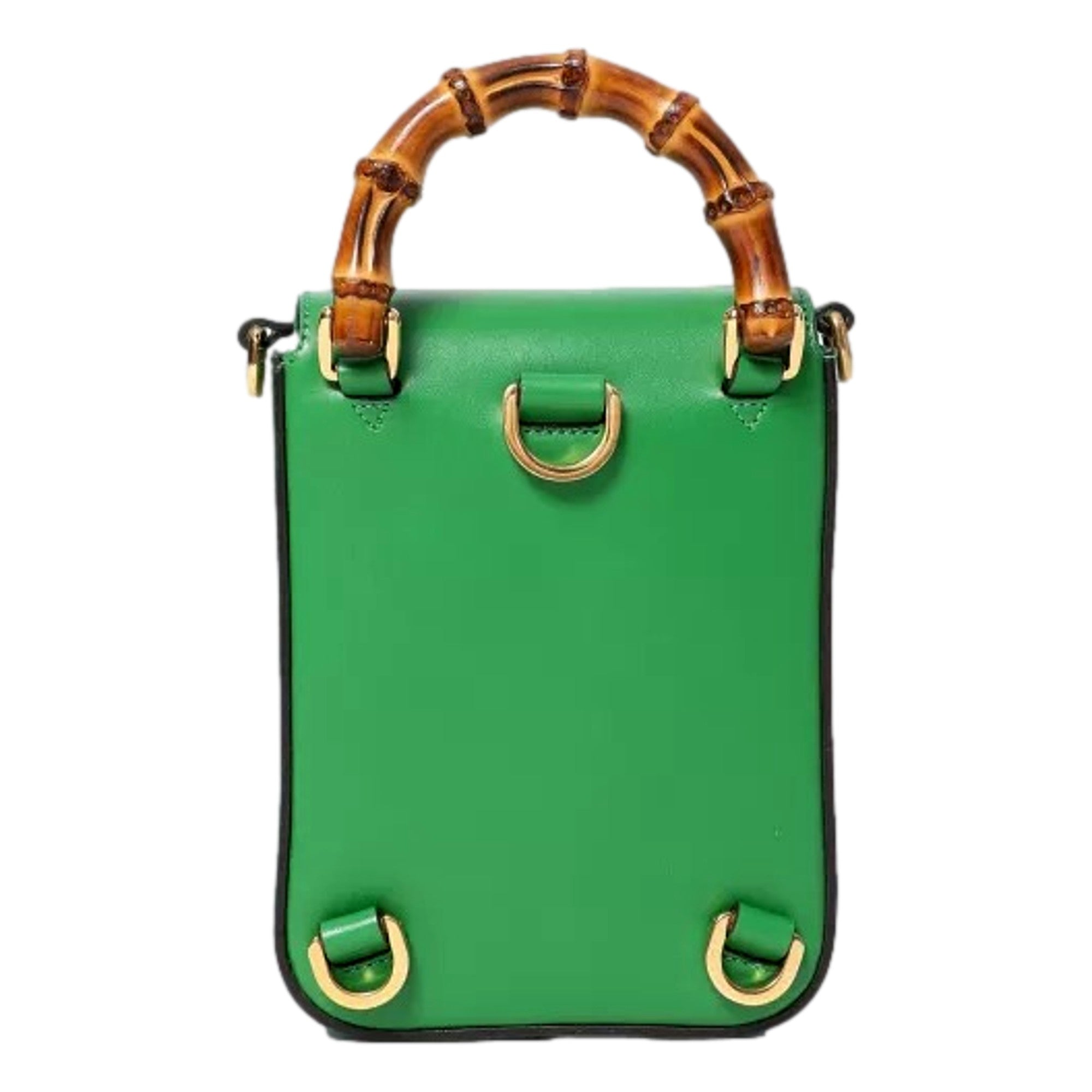 Gucci Bamboo Mini Handbag - Green Leather, Versatile Style & Elegance