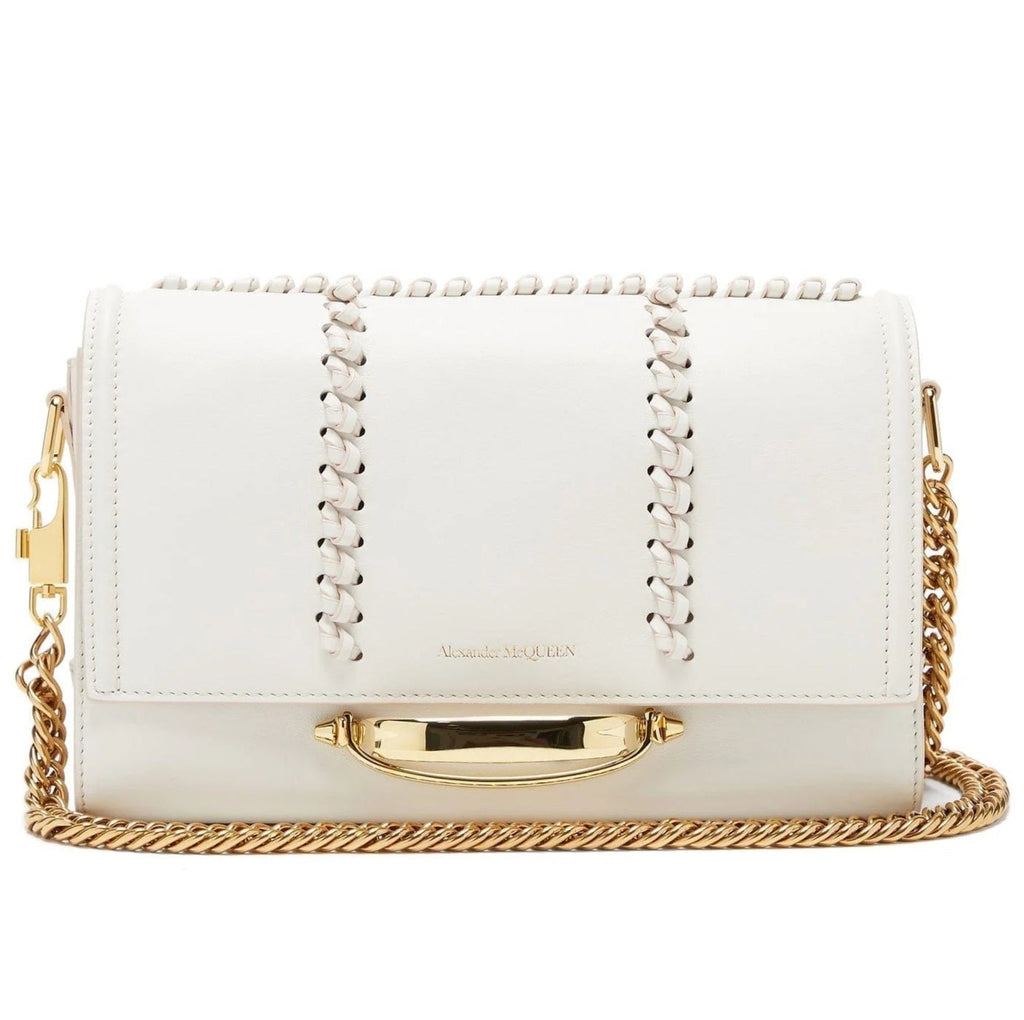 Elegant Alexander McQueen Whipstitch Leather Shoulder Bag