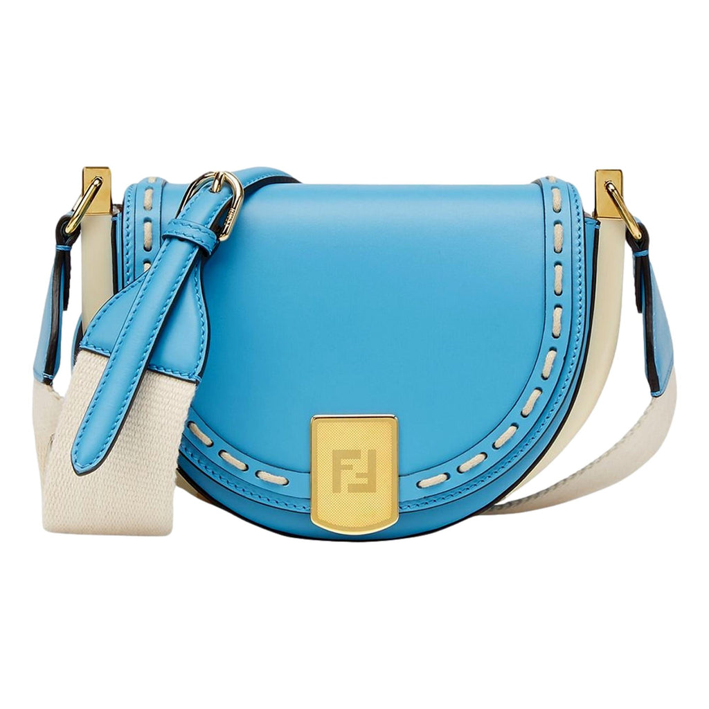 Cross Body Satchel Purse – Fendi Moonlight Cyber Blue Leather Bag