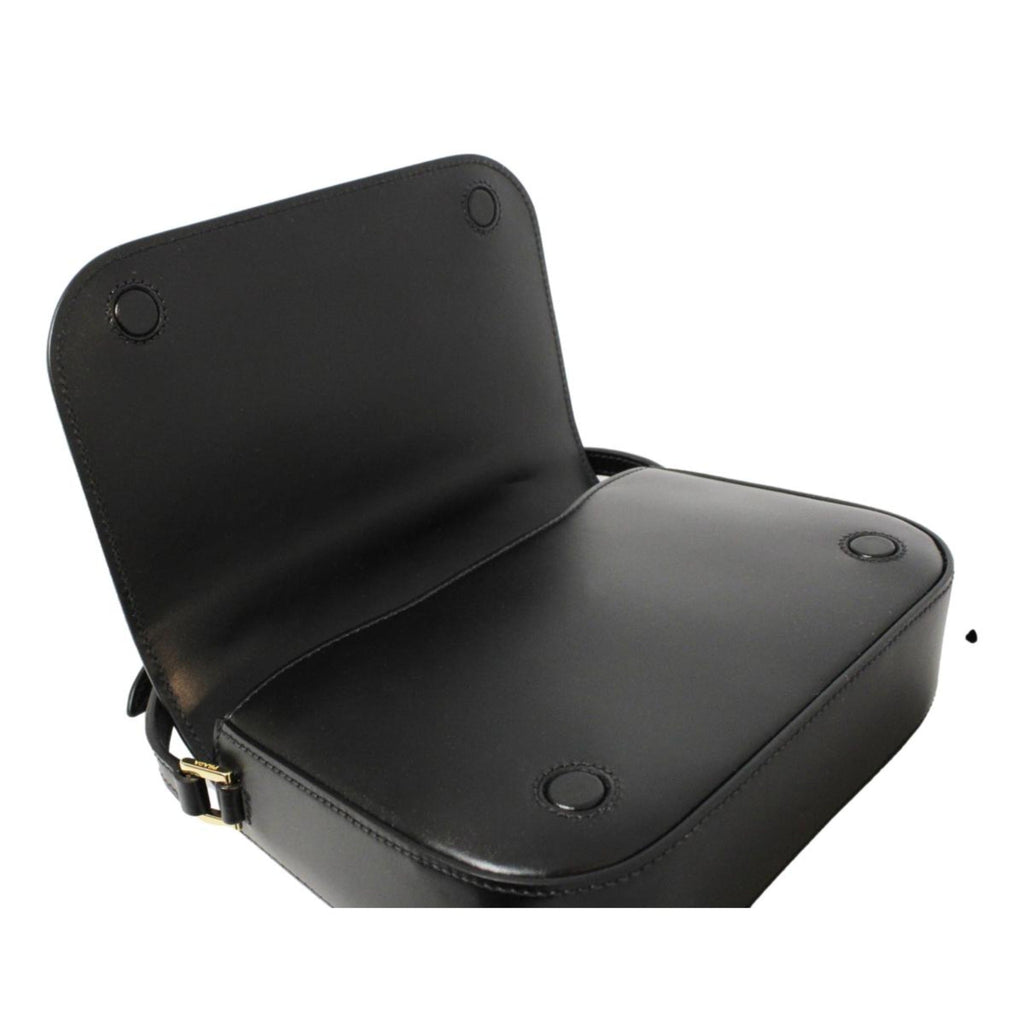 Elegant Crossbody Bag: Black Leather Bag by Prada - Shop Now
