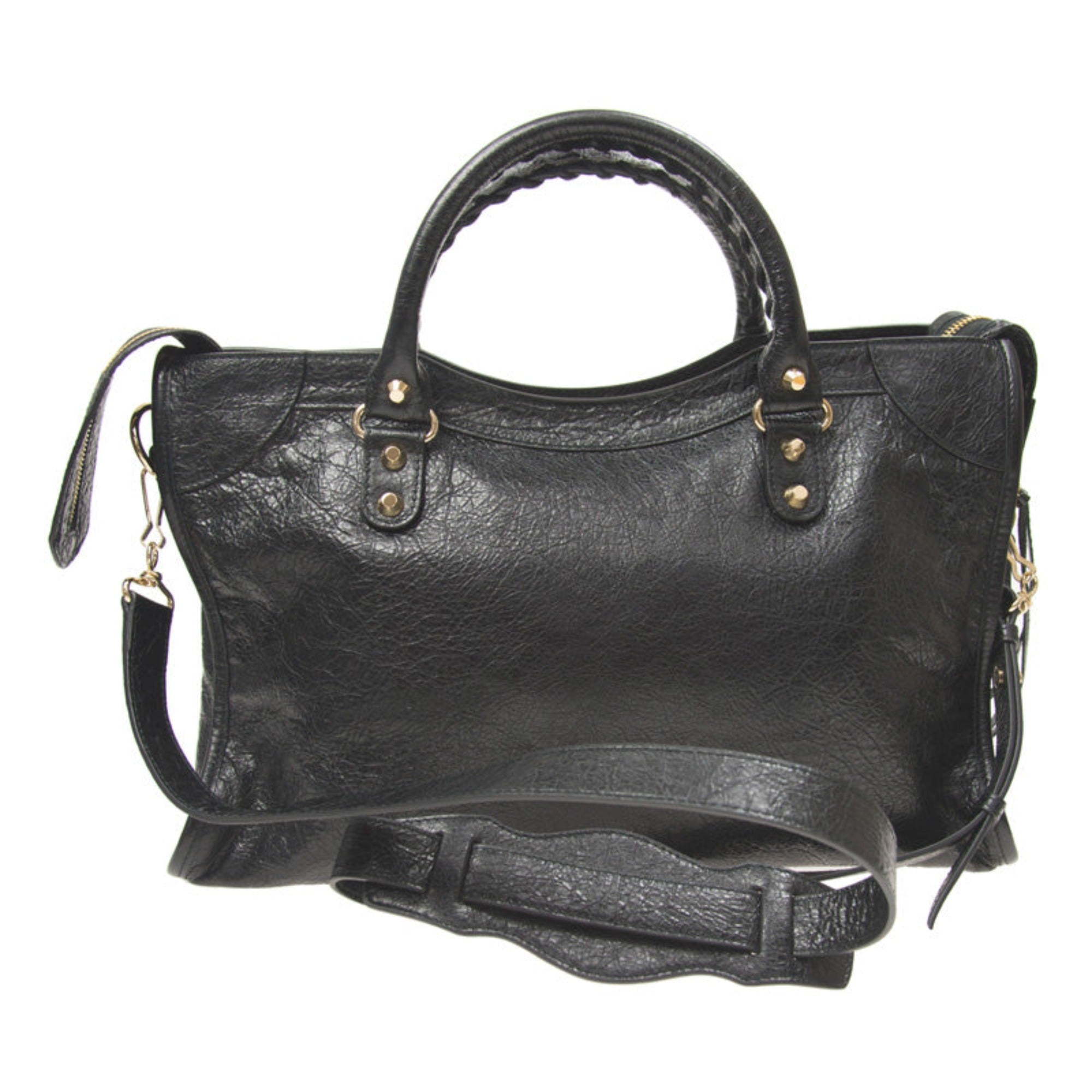 Grey Shoulder Bag - Elegant Leather Bag by Balenciaga Online