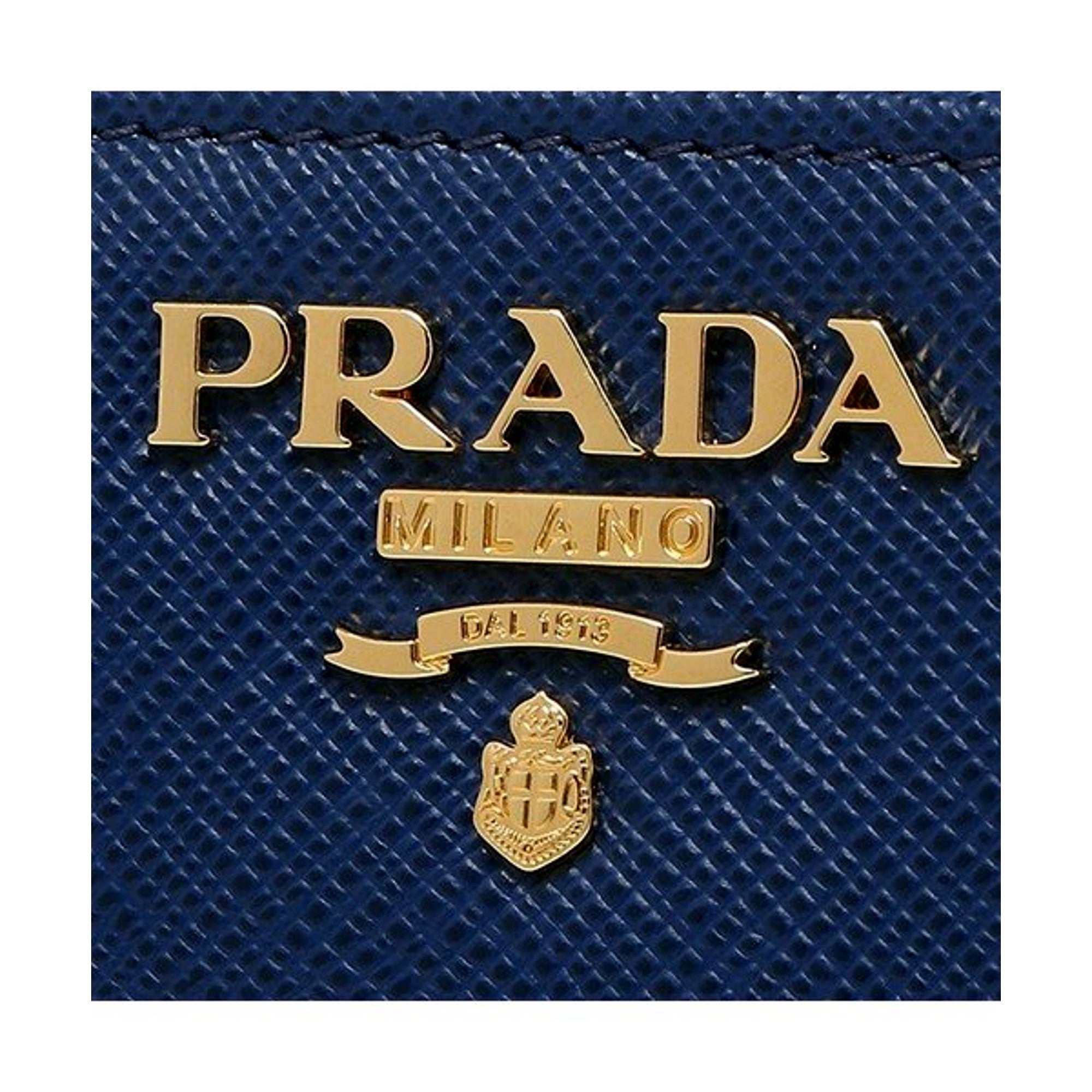 Elegant Prada Blue Wallet with Coin Pouch - Stylish & Compact