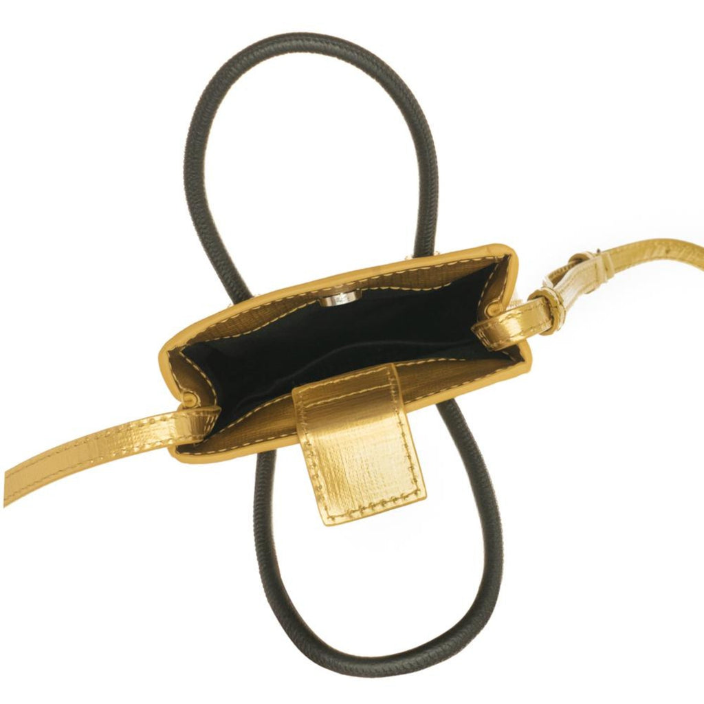 Balenciaga Gold Leather Crossbody Bag - Luxury Meets Functionality