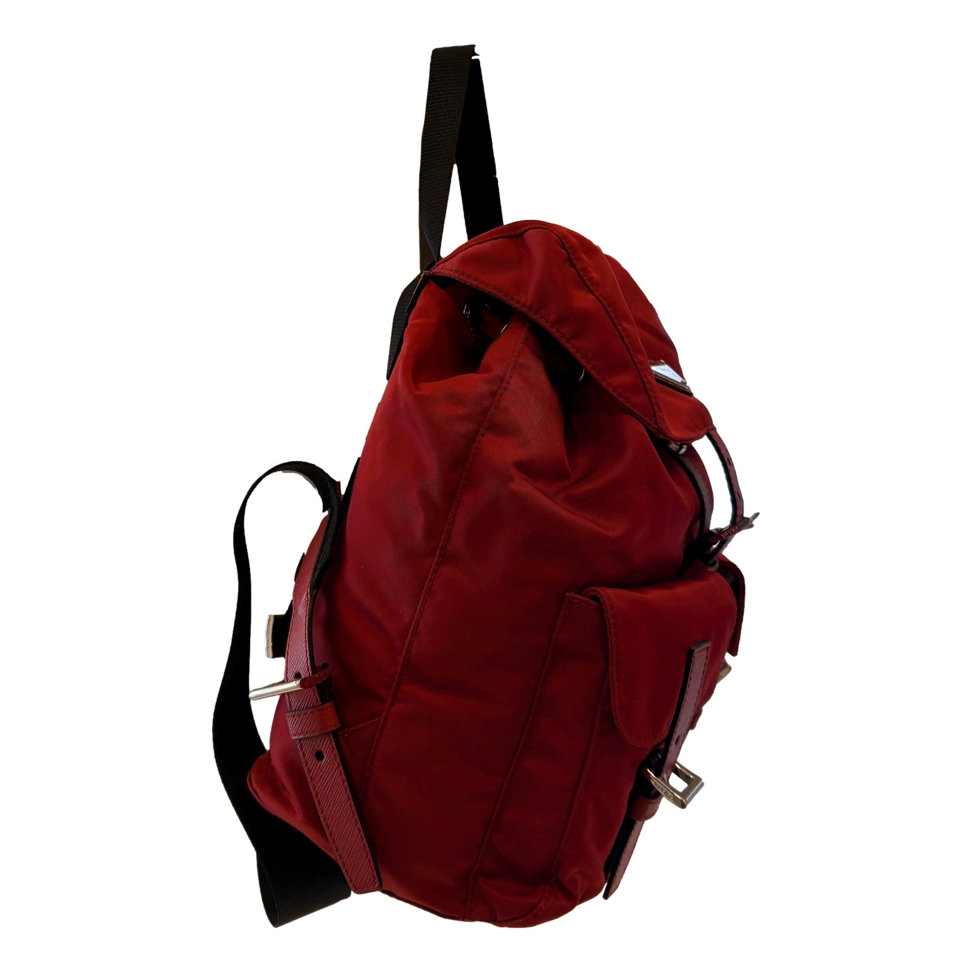 Stylish Womens Drawstring Backpack | Burgundy Backpack by Prada