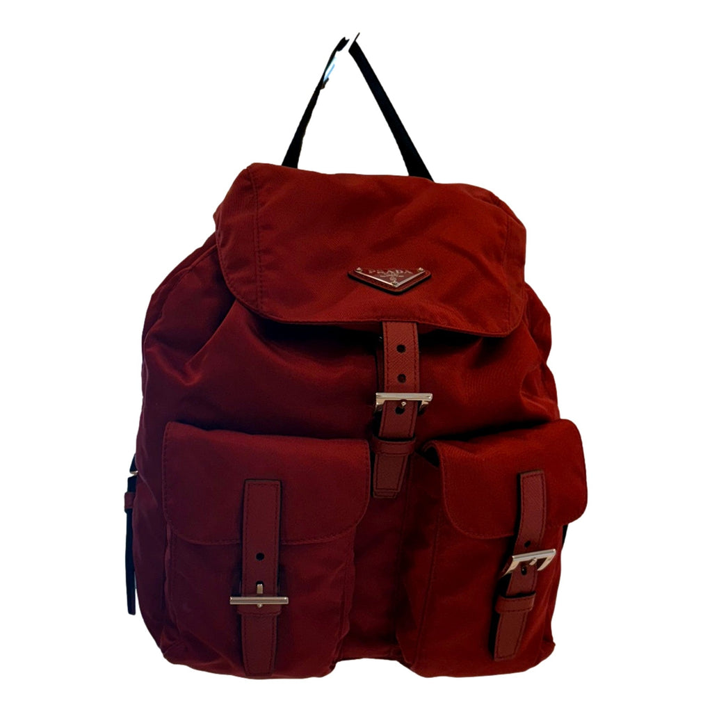 Stylish Womens Drawstring Backpack | Burgundy Backpack by Prada