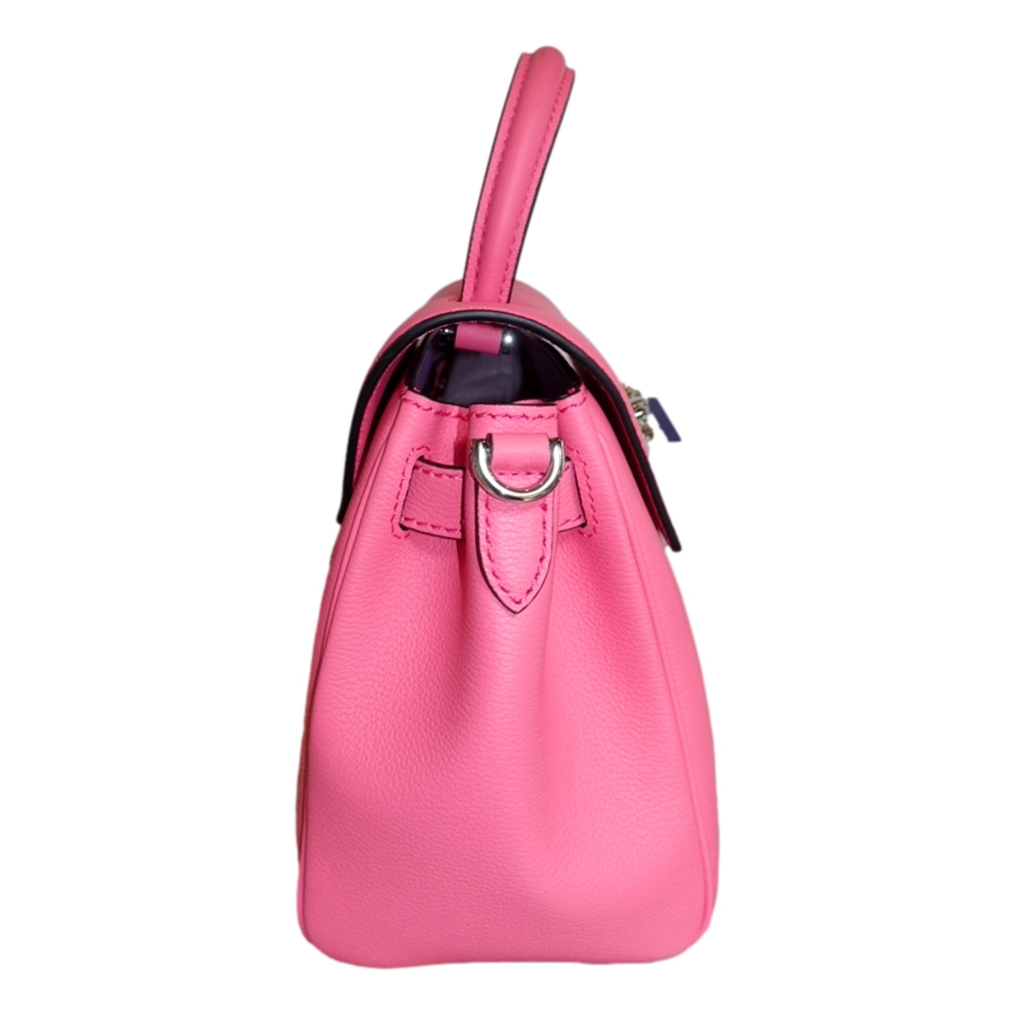 Top Handle Bag: Flamingo Pink Handbag - Versace Luxury Statement