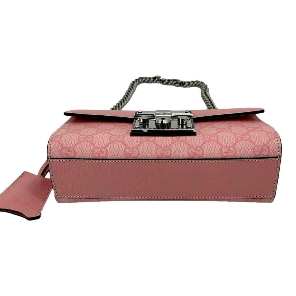 Gucci Pink GG Supreme Padlock Handbag - Luxury Meets Versatility