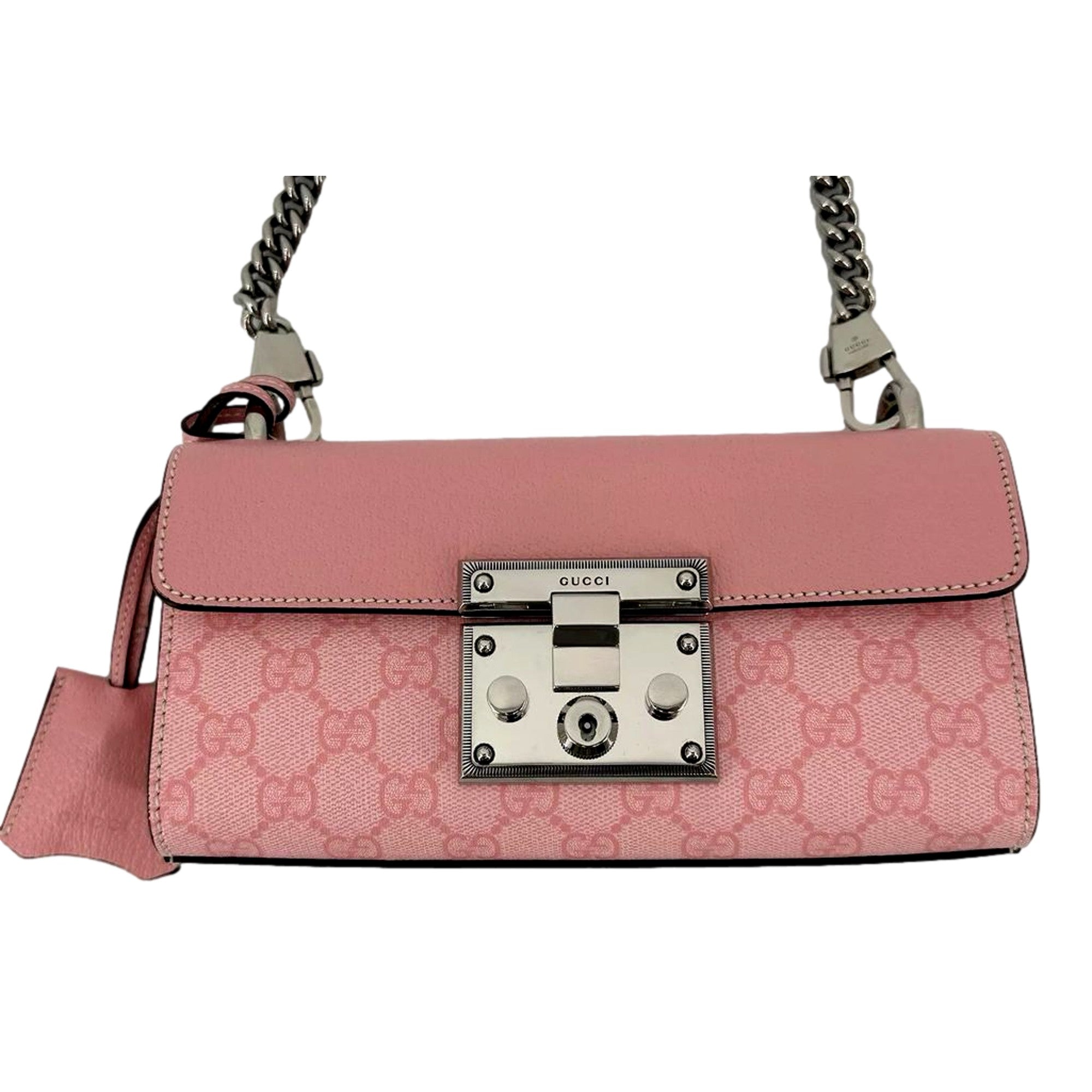 Gucci Pink GG Supreme Padlock Handbag - Luxury Meets Versatility