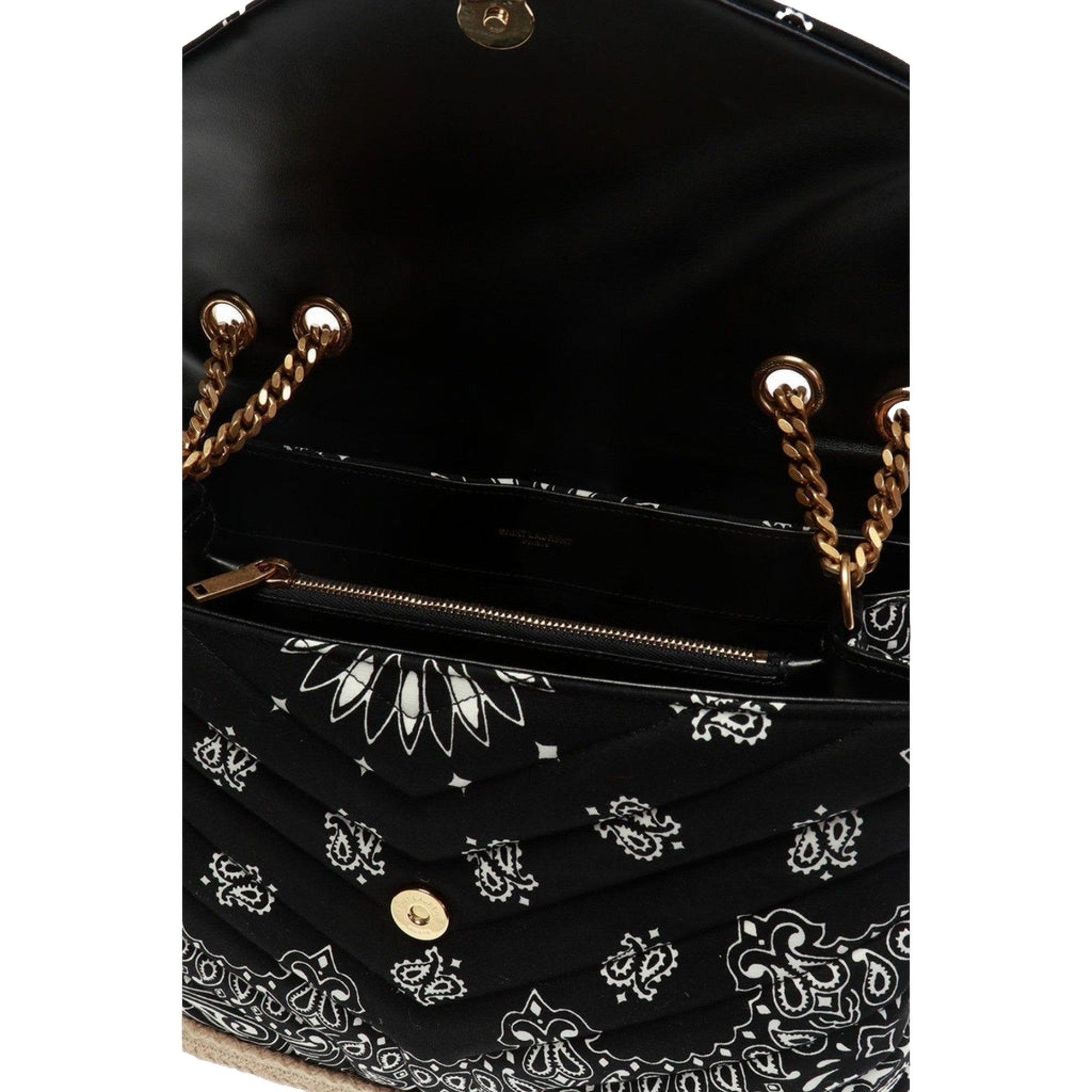 Saint Laurent Loulou Quilted Cross Body Bag - Chic Paisley Design