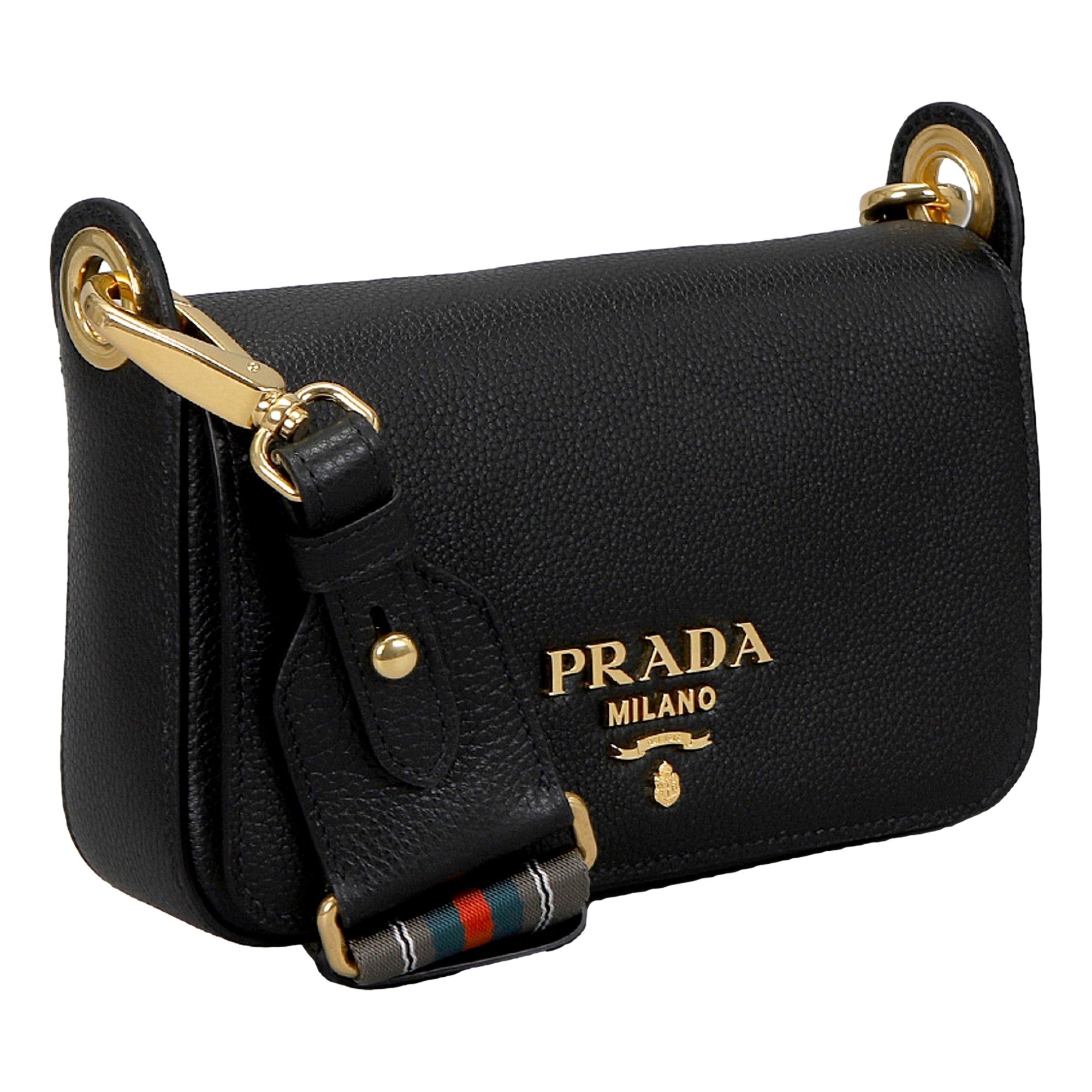 Prada Milano Black Leather Crossbody Bag - Chic & Versatile Style