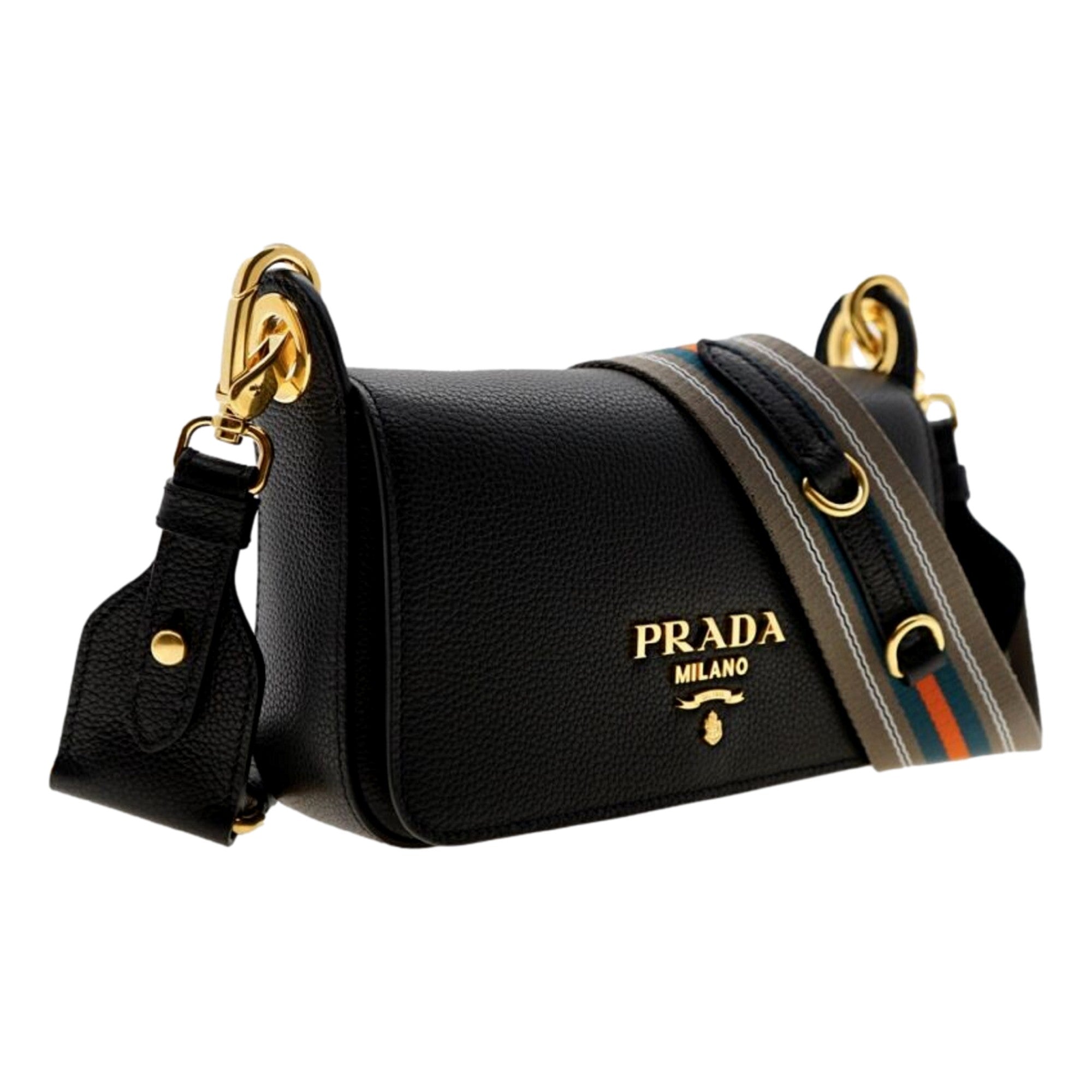 Prada Milano Black Leather Crossbody Bag - Chic & Versatile Style