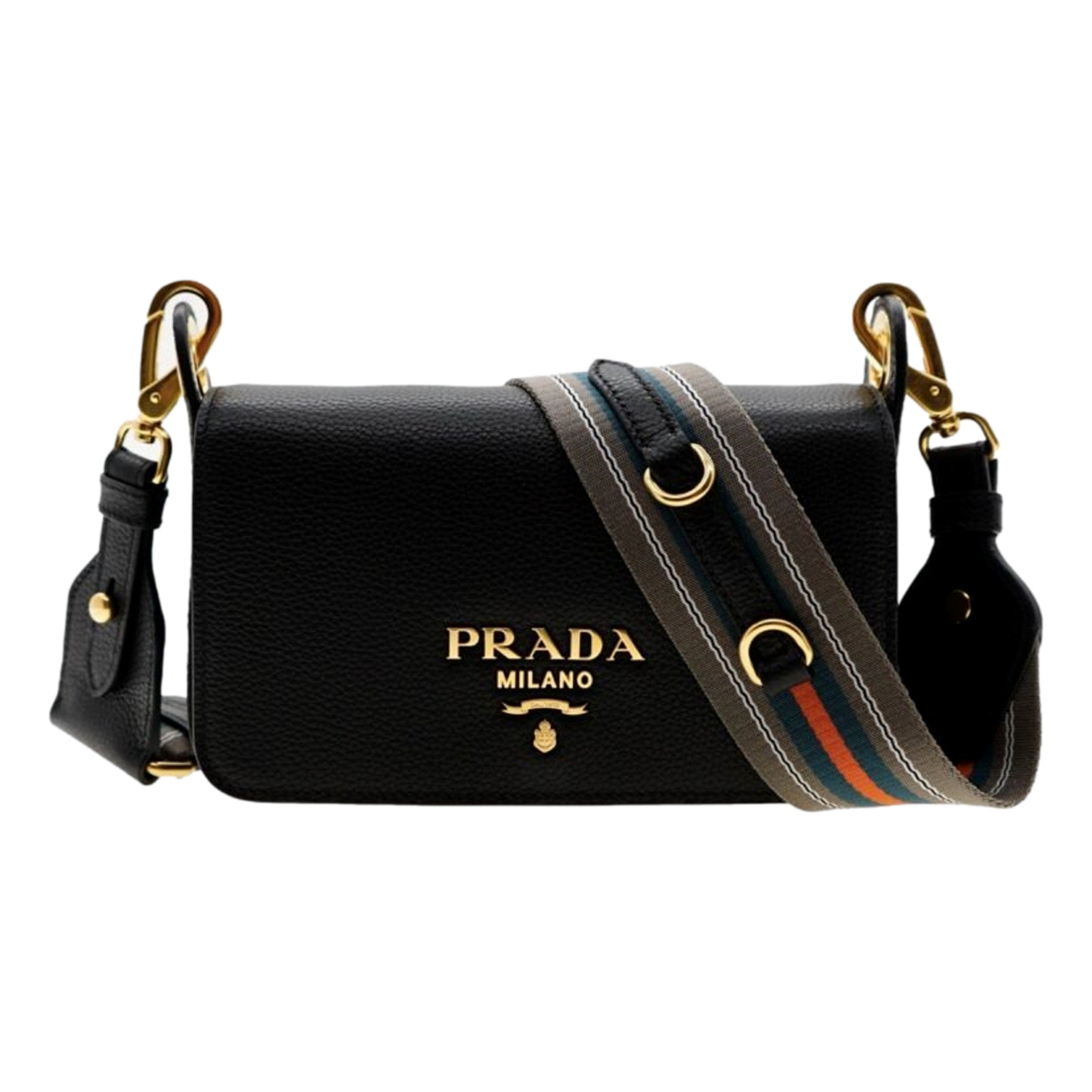 Prada Milano Black Leather Crossbody Bag - Chic & Versatile Style