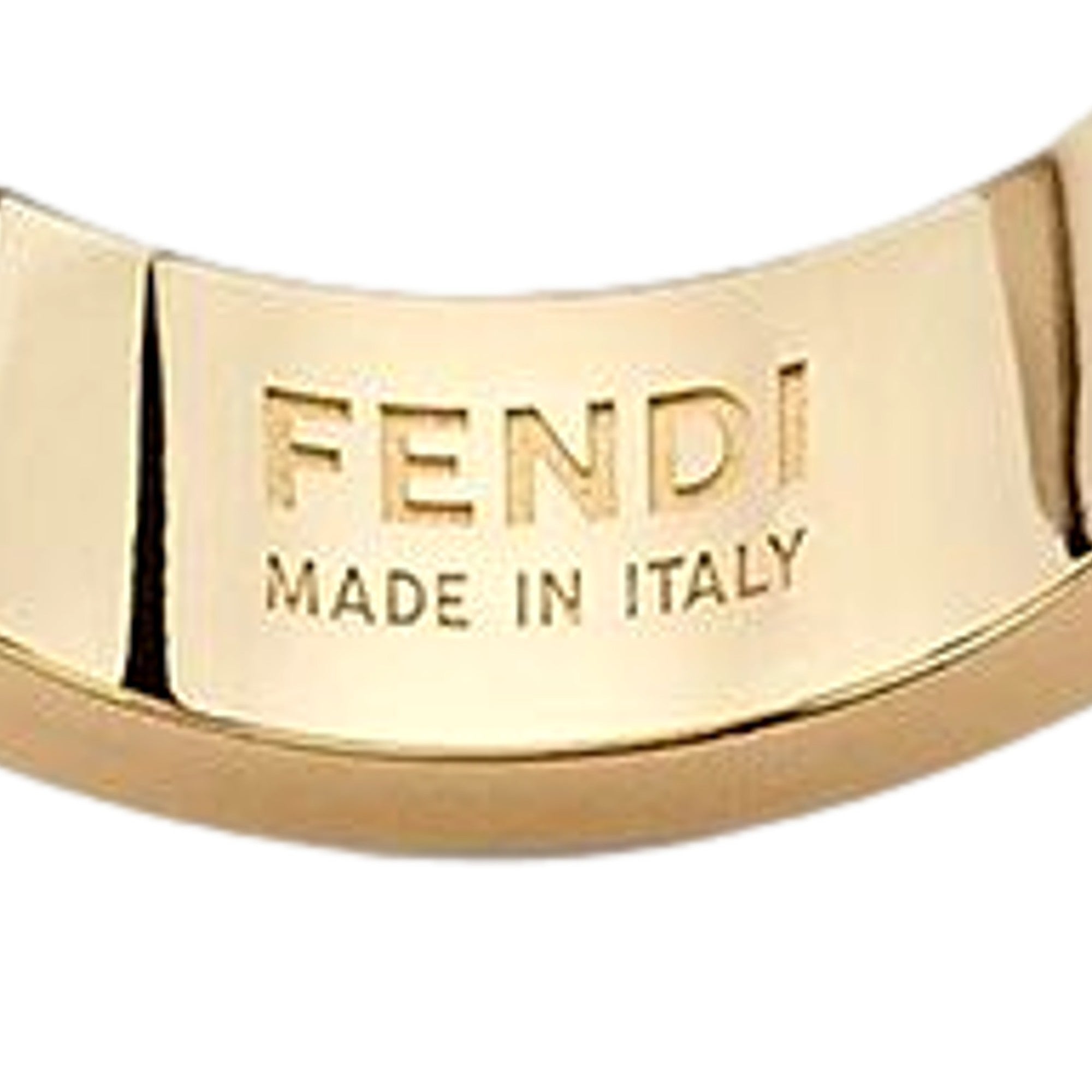 Fendi Ring: Elegant Gold Ring with Crystals | Shop Now