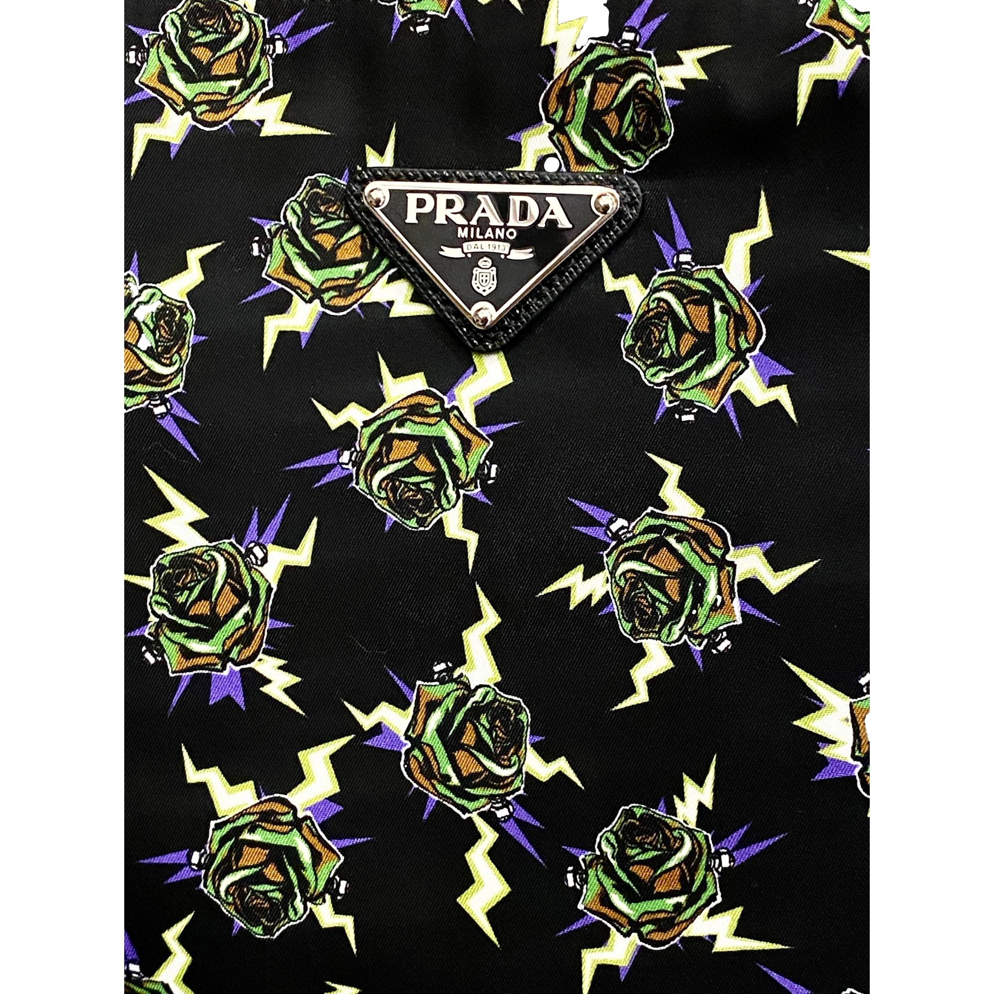 Prada Frankenstein Black Nylon Convertible Shopping Tote - Stylish &