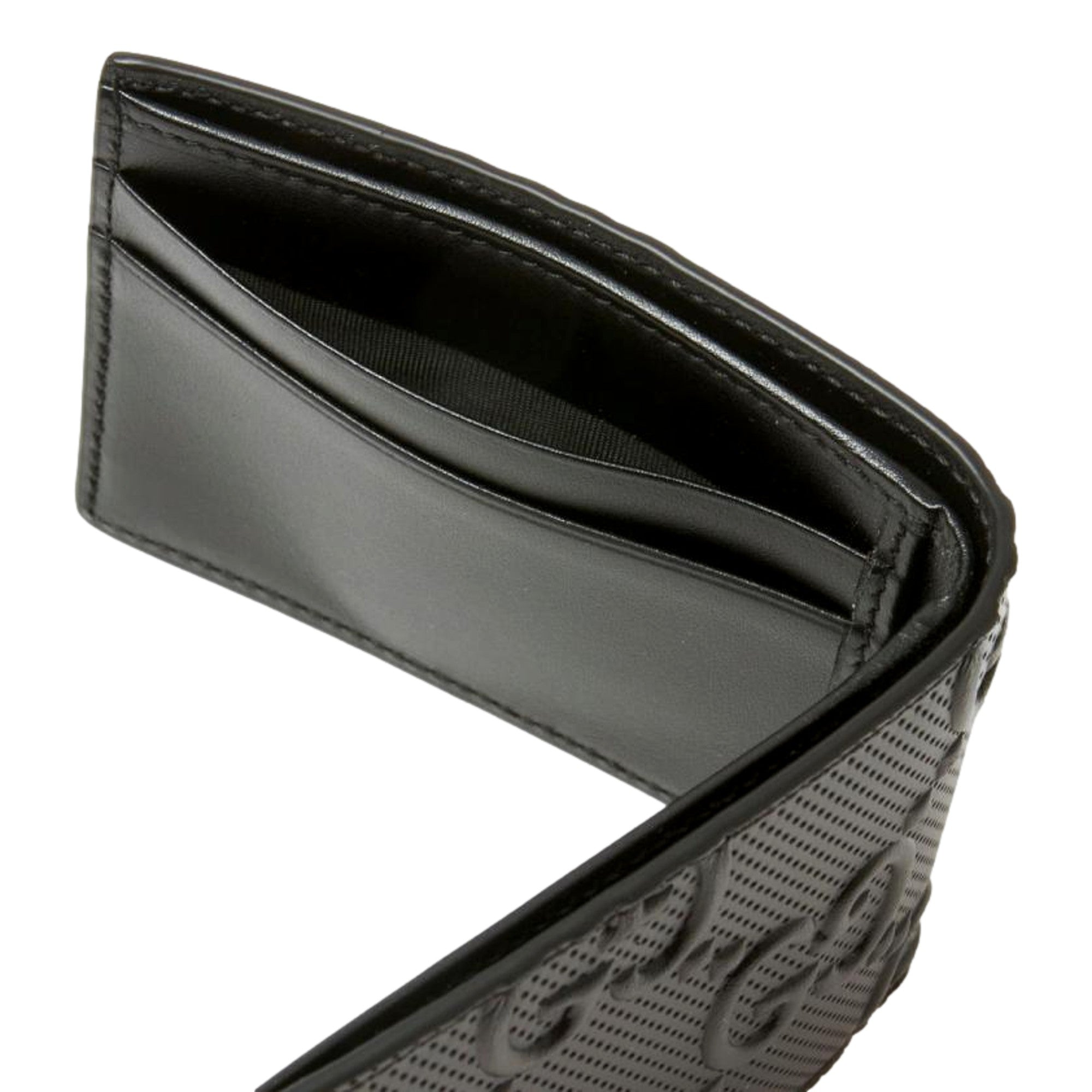 Gucci GG Tennis Embossed Bi-Fold Wallet - Luxury Calfskin Elegance