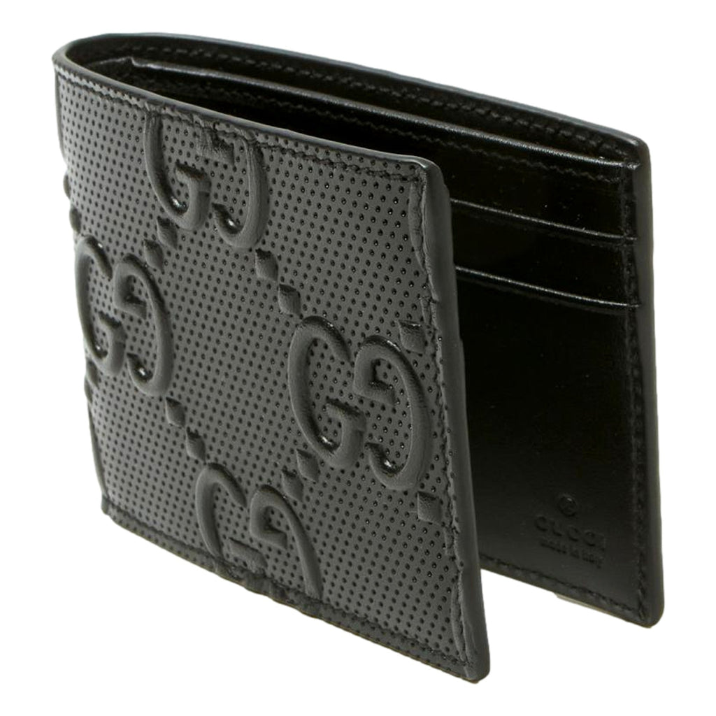 Gucci GG Tennis Embossed Bi-Fold Wallet - Luxury Calfskin Elegance