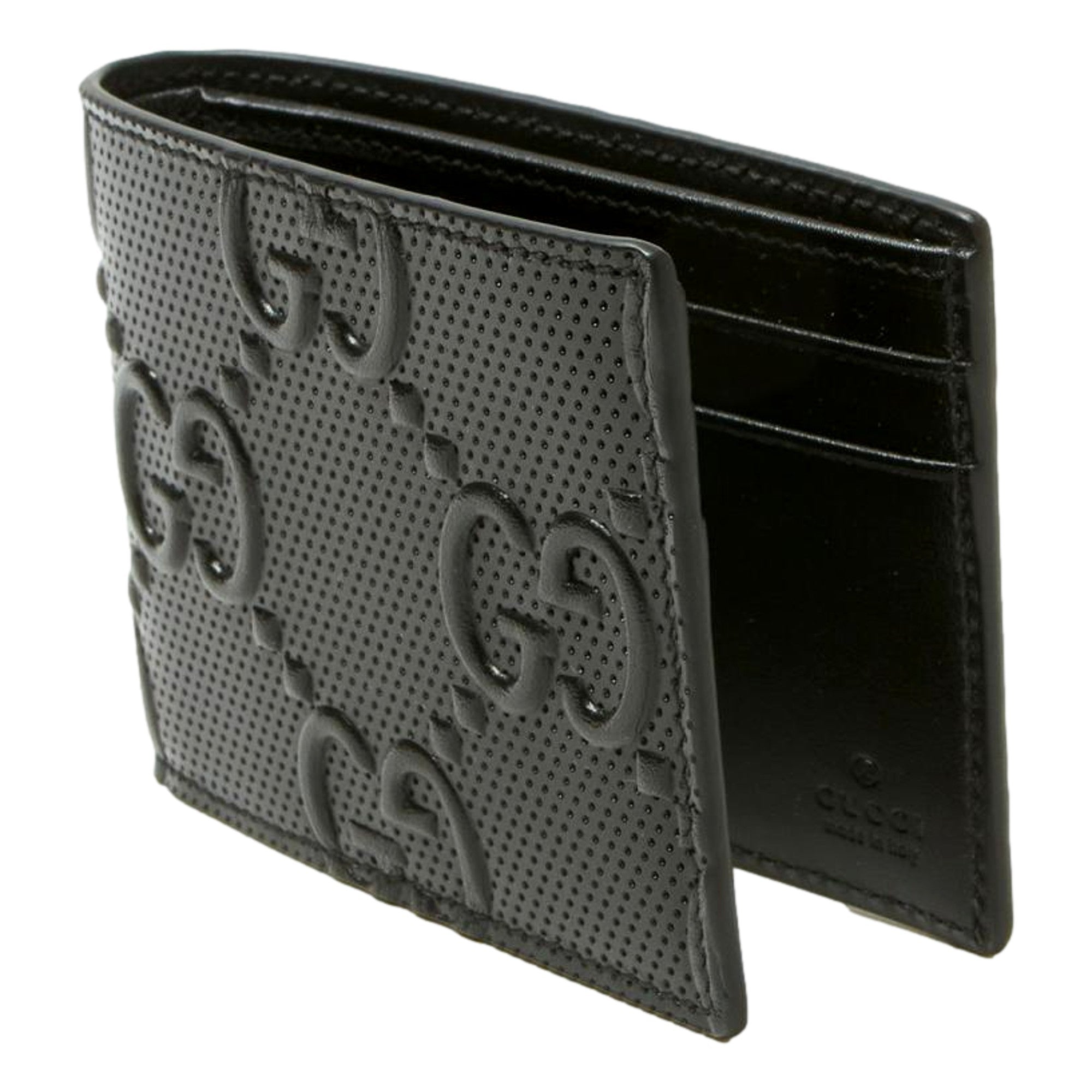 Gucci GG Tennis Embossed Bi-Fold Wallet - Luxury Calfskin Elegance