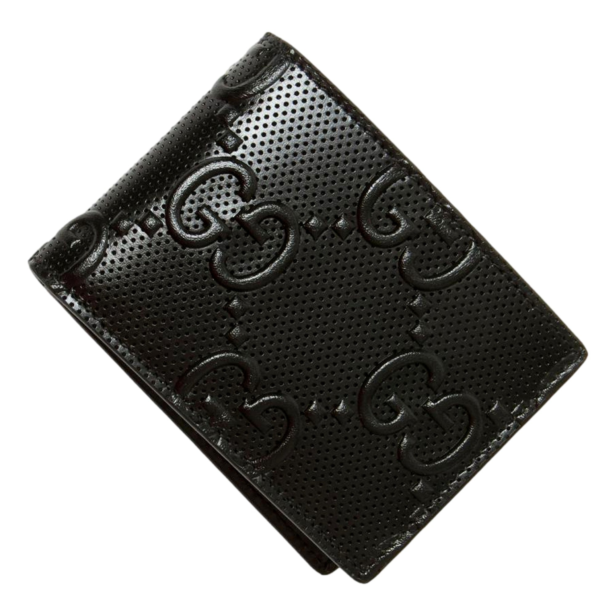 Gucci GG Tennis Embossed Bi-Fold Wallet - Luxury Calfskin Elegance