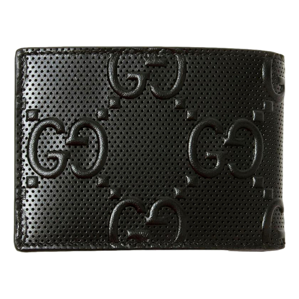 Gucci GG Tennis Embossed Bi-Fold Wallet - Luxury Calfskin Elegance