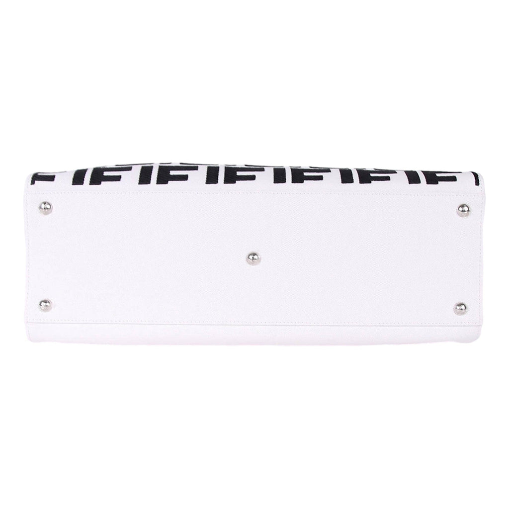 Fendi FF X-Tote: Luxury Canvas Leather Bag in Black & White